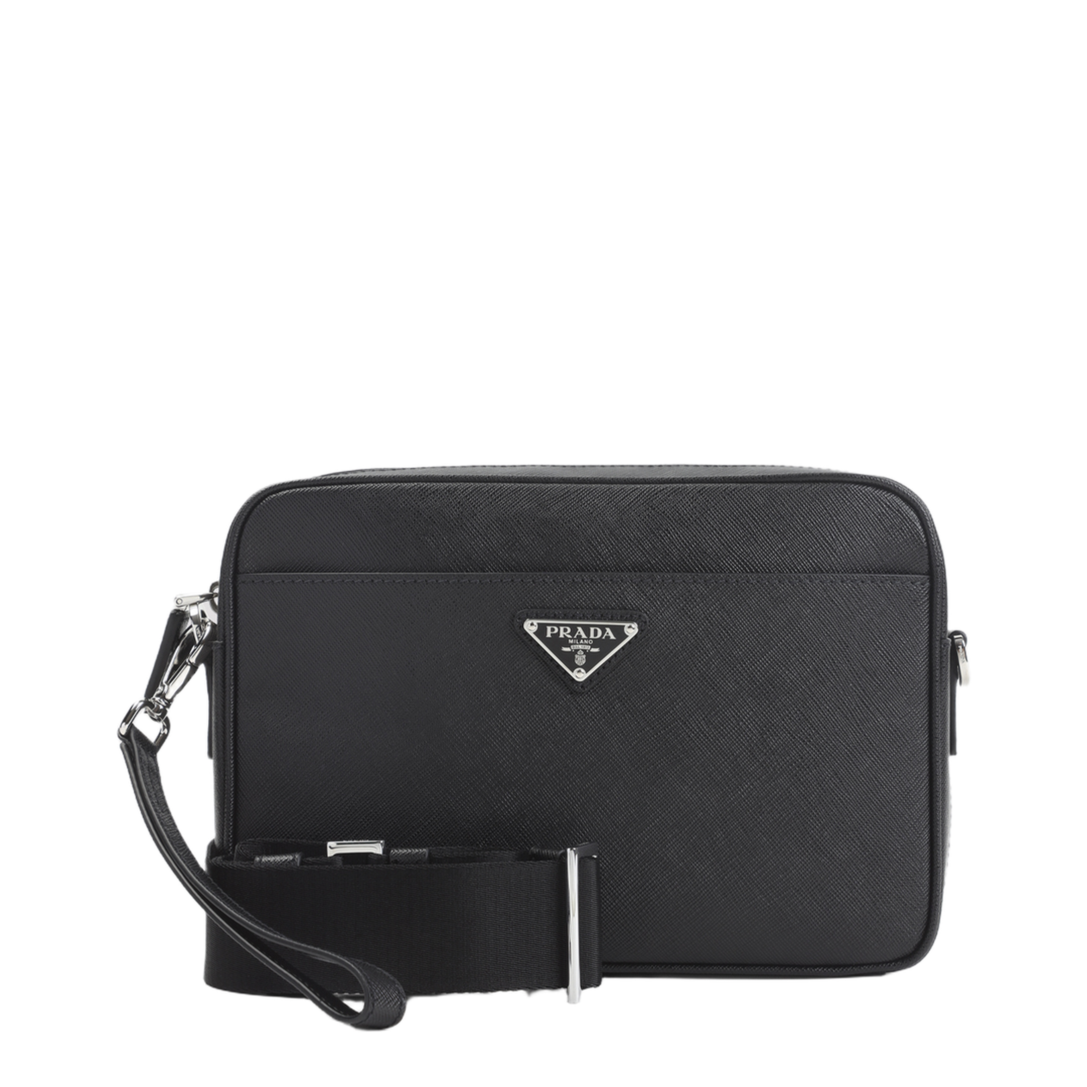 Saffiano Calfskin Shoulder Bag - Nero - Image 3