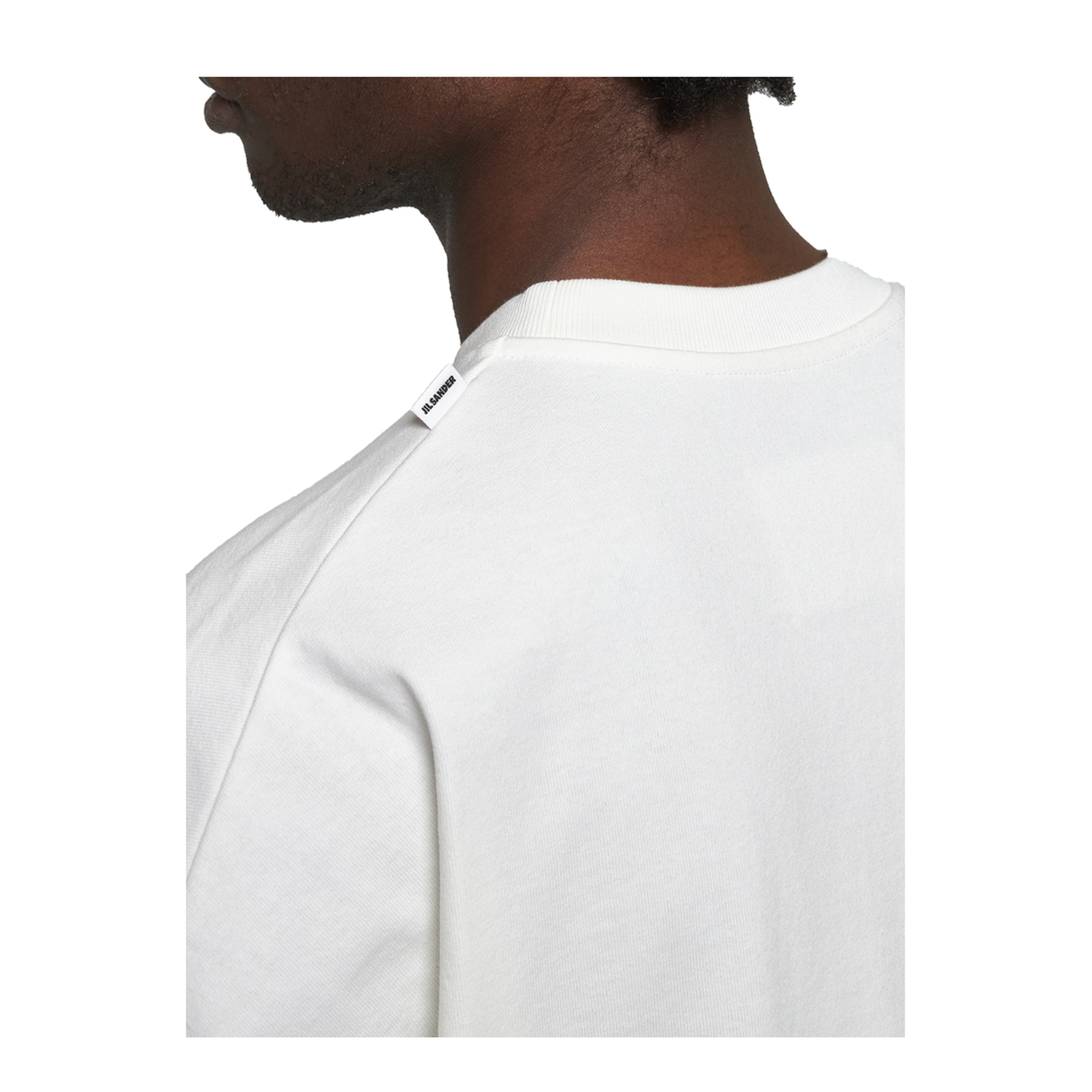 Ivory Cotton Crewneck T-Shirt - Image 3