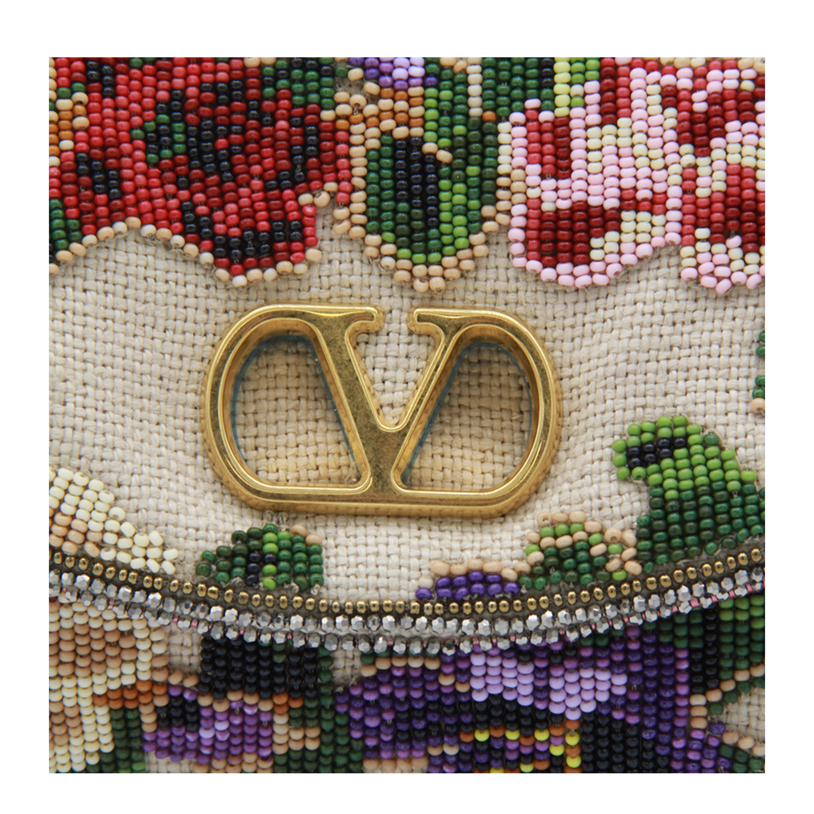 Soft Beads Embroidered Linen Shoulder Bag - Image 4