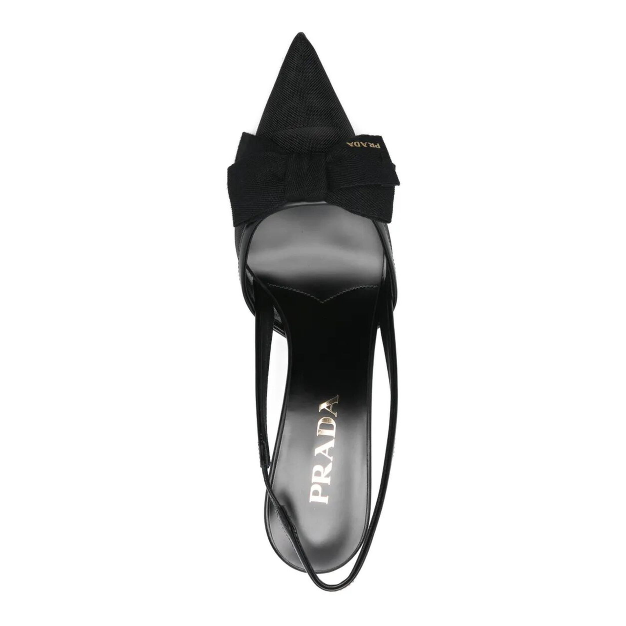 Bow Detail Mesh Slingback Pumps - Image 4