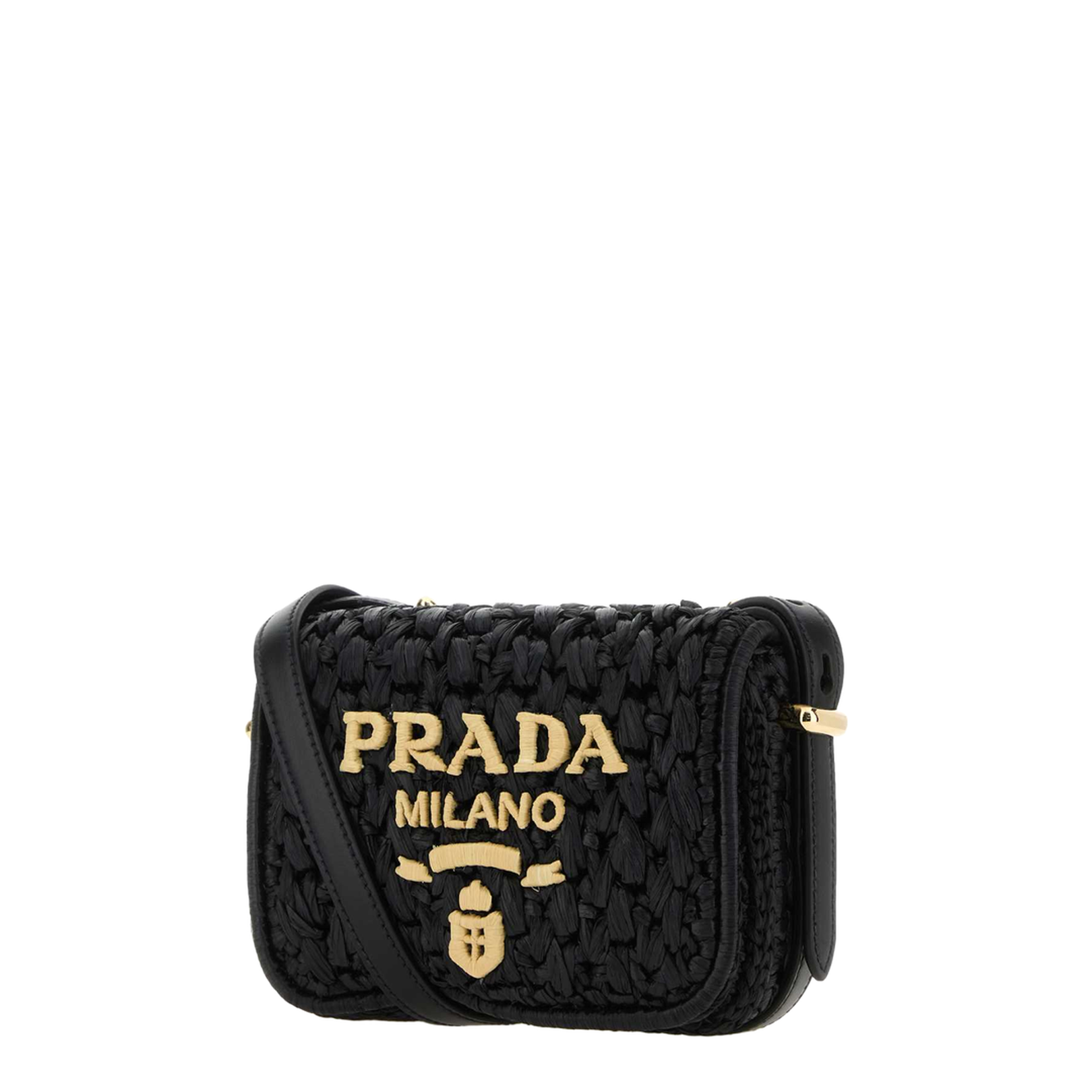 Black Raffia Crossbody Bag - Image 2
