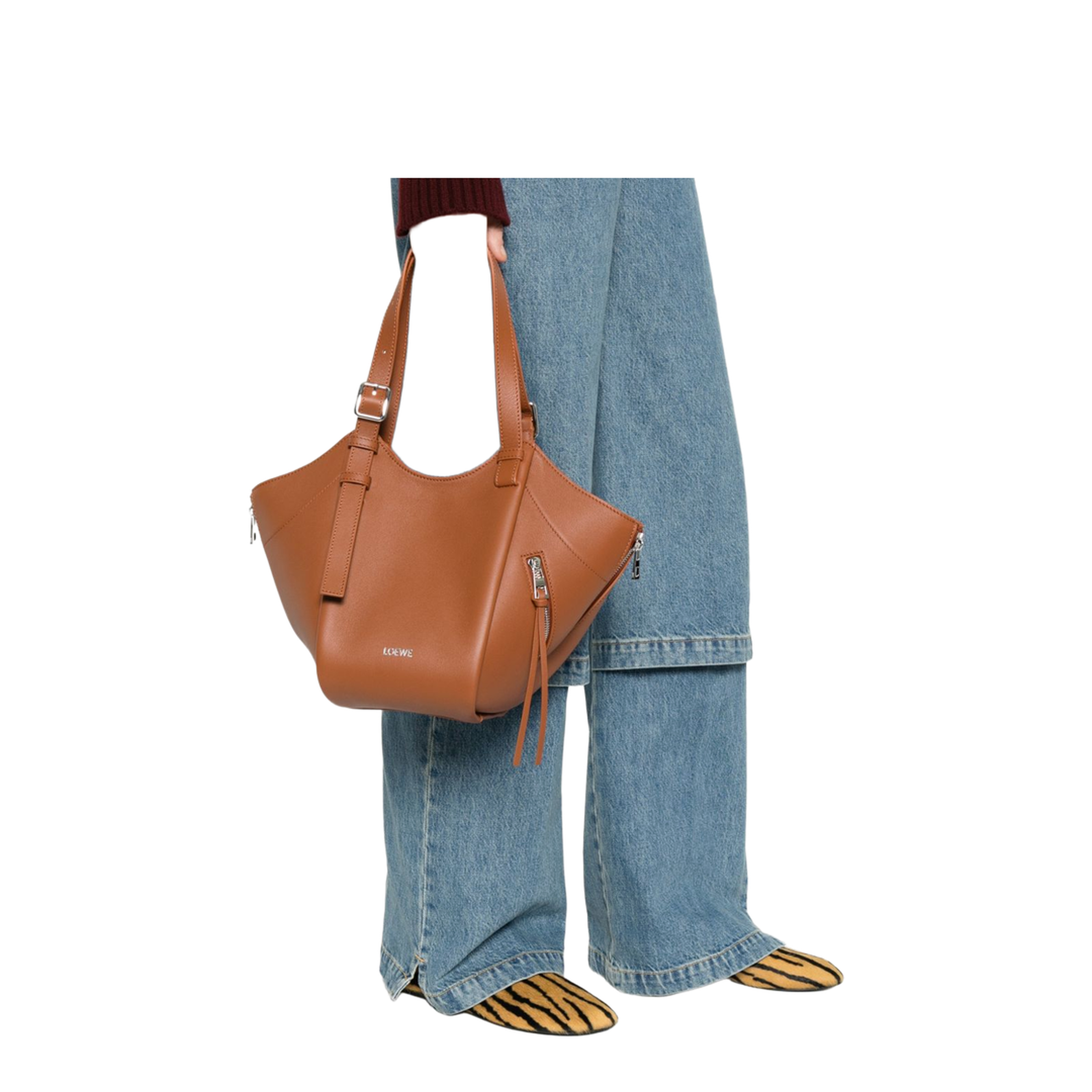 Hammock Flip Bag In Classic Calfskin - Squirrel - Image 1