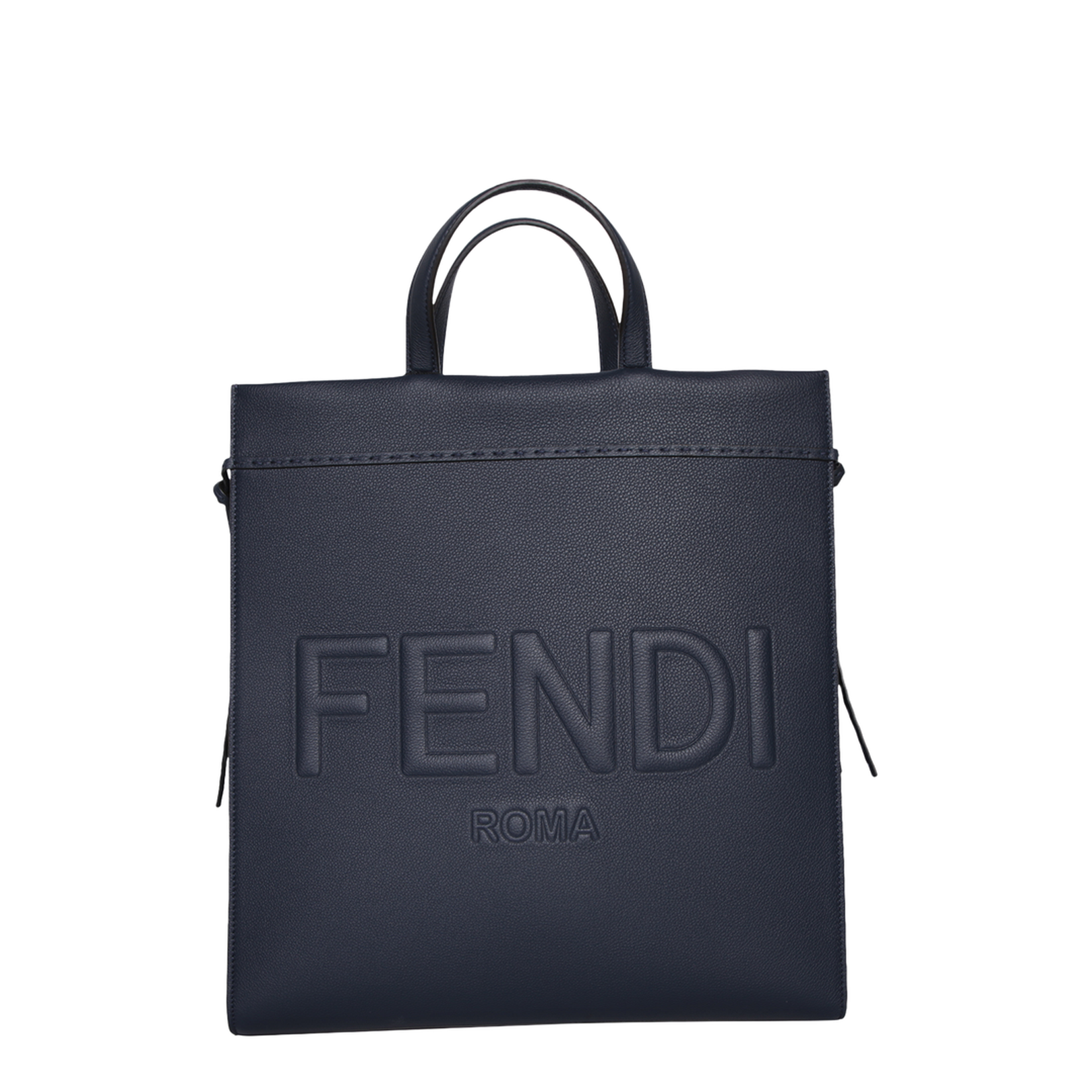 Sunshine Medium Leather Tote Bags - Blue - Image 2