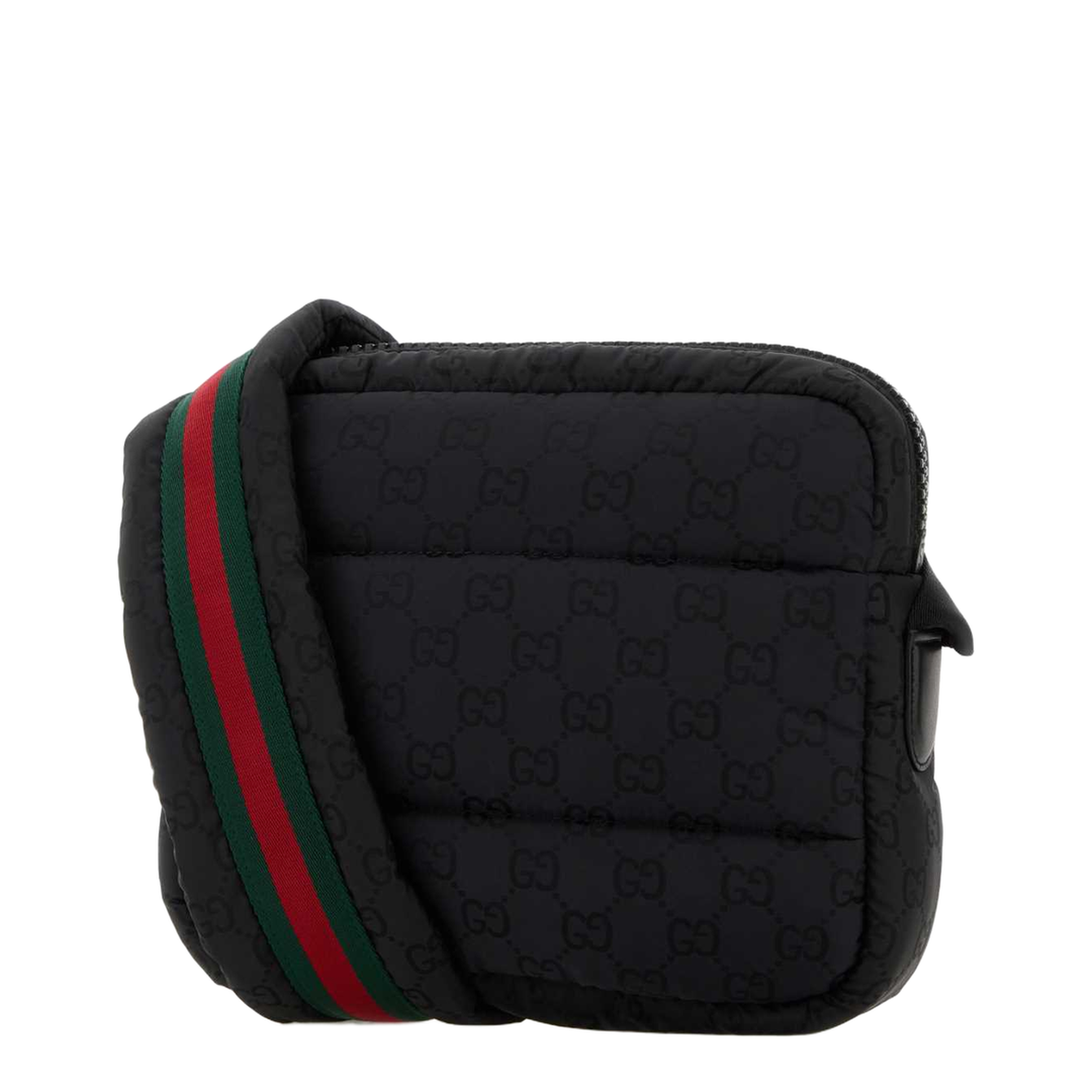 Black Fabric Crossbody Bag - Image 2