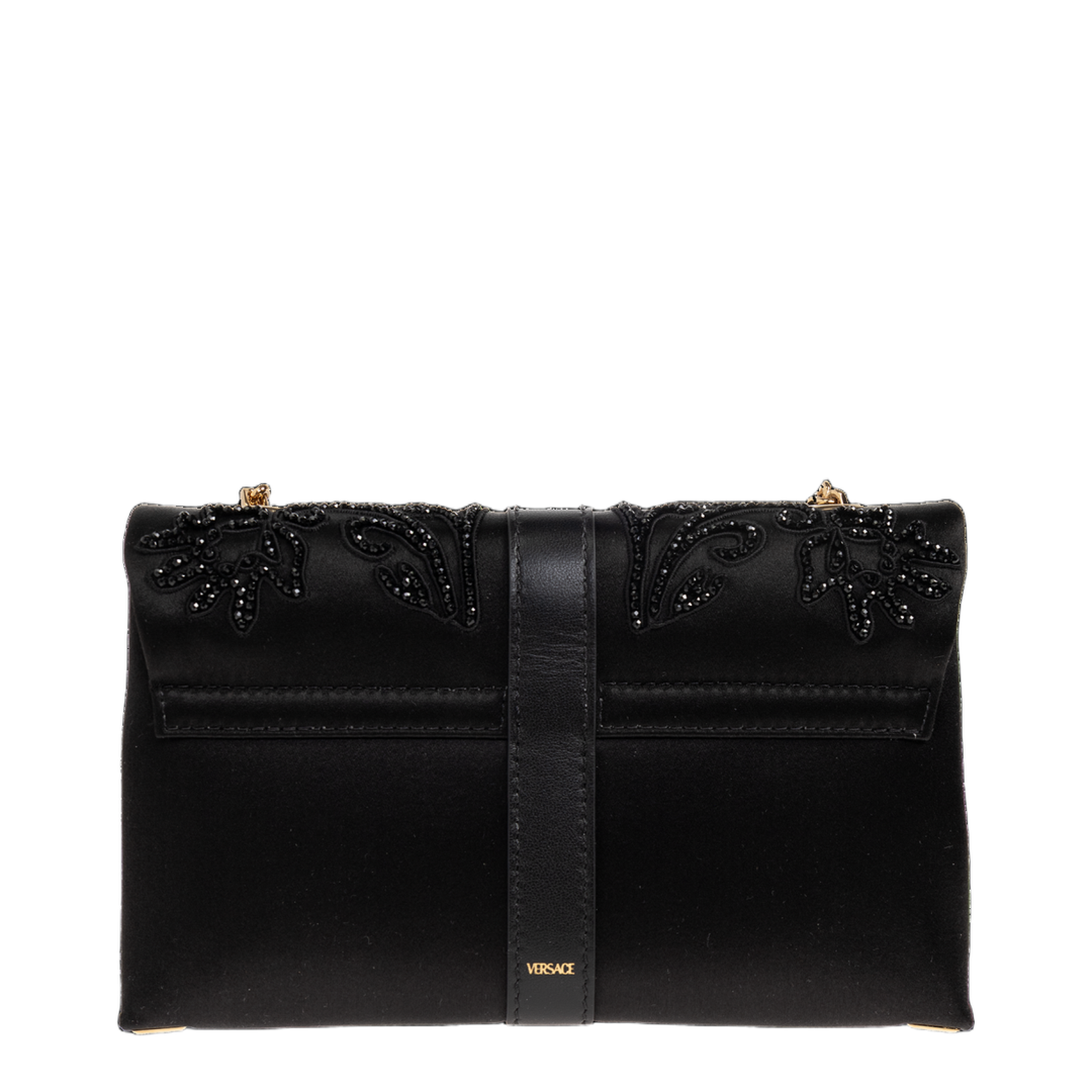 Kleio Mini Satin Mini Bag - Black/Gold - Image 3