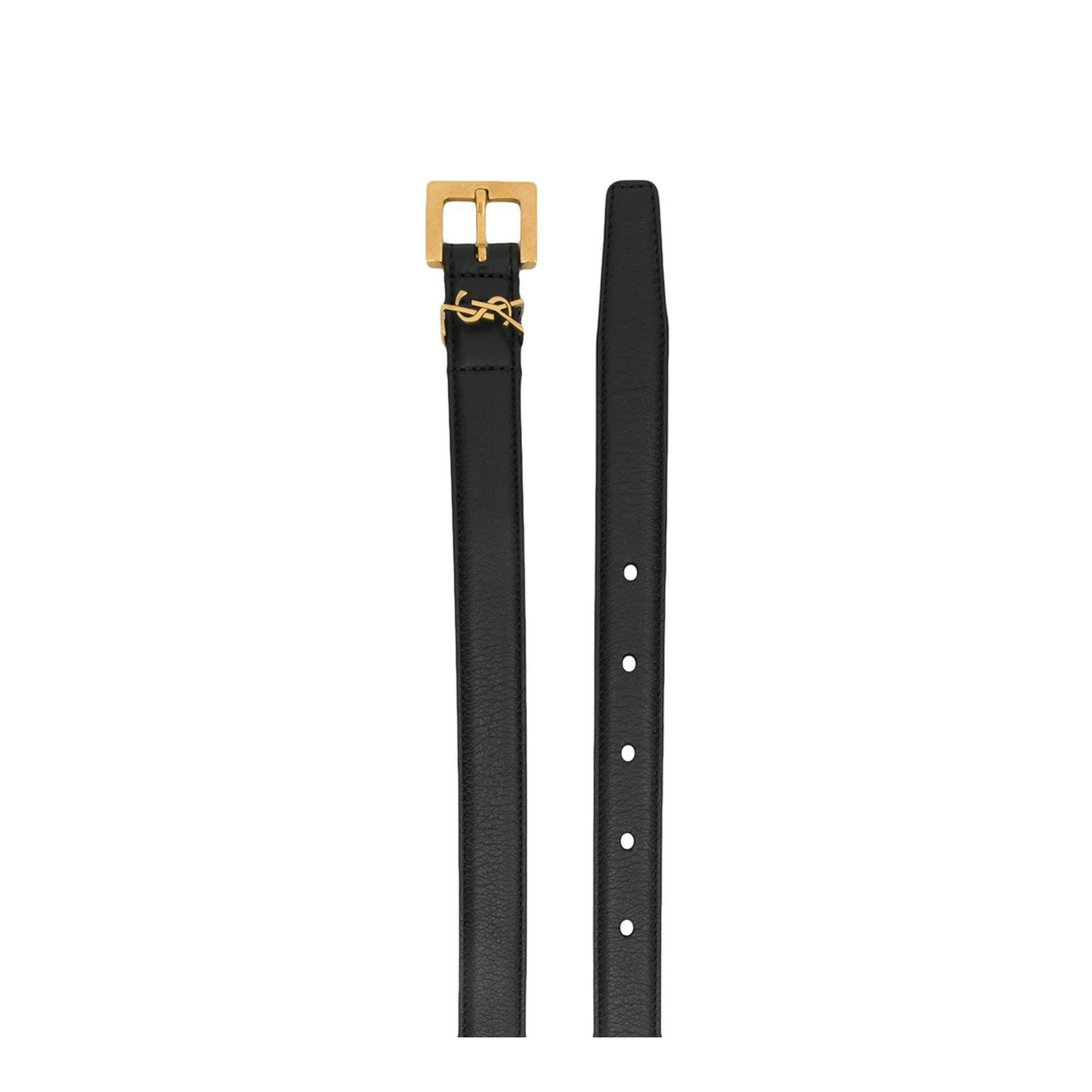 CASSANDRE thin belt in smooth leather in Black - Image 2