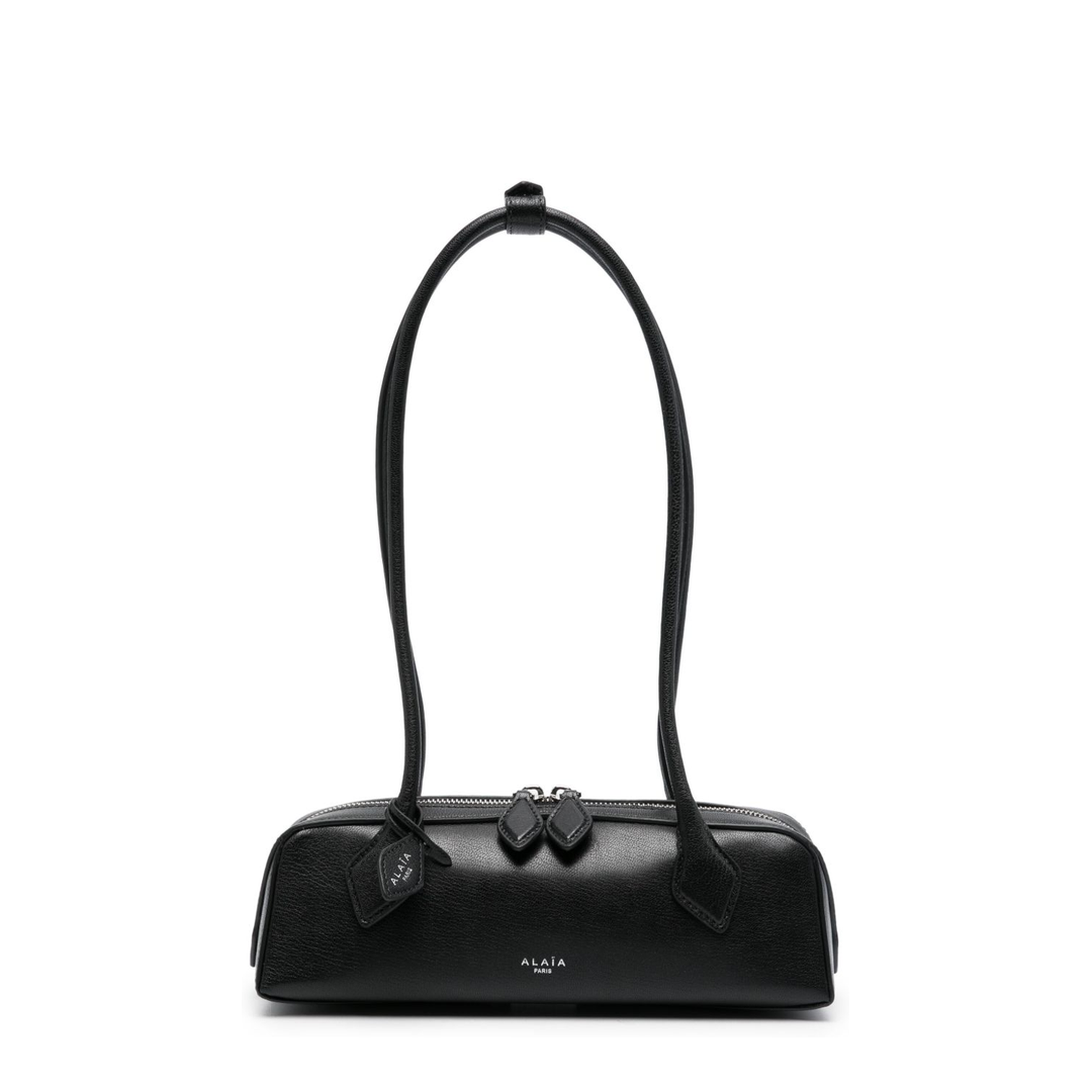 Le Teckel Small Goat Leather Shoulder Bag - Black - Image 1