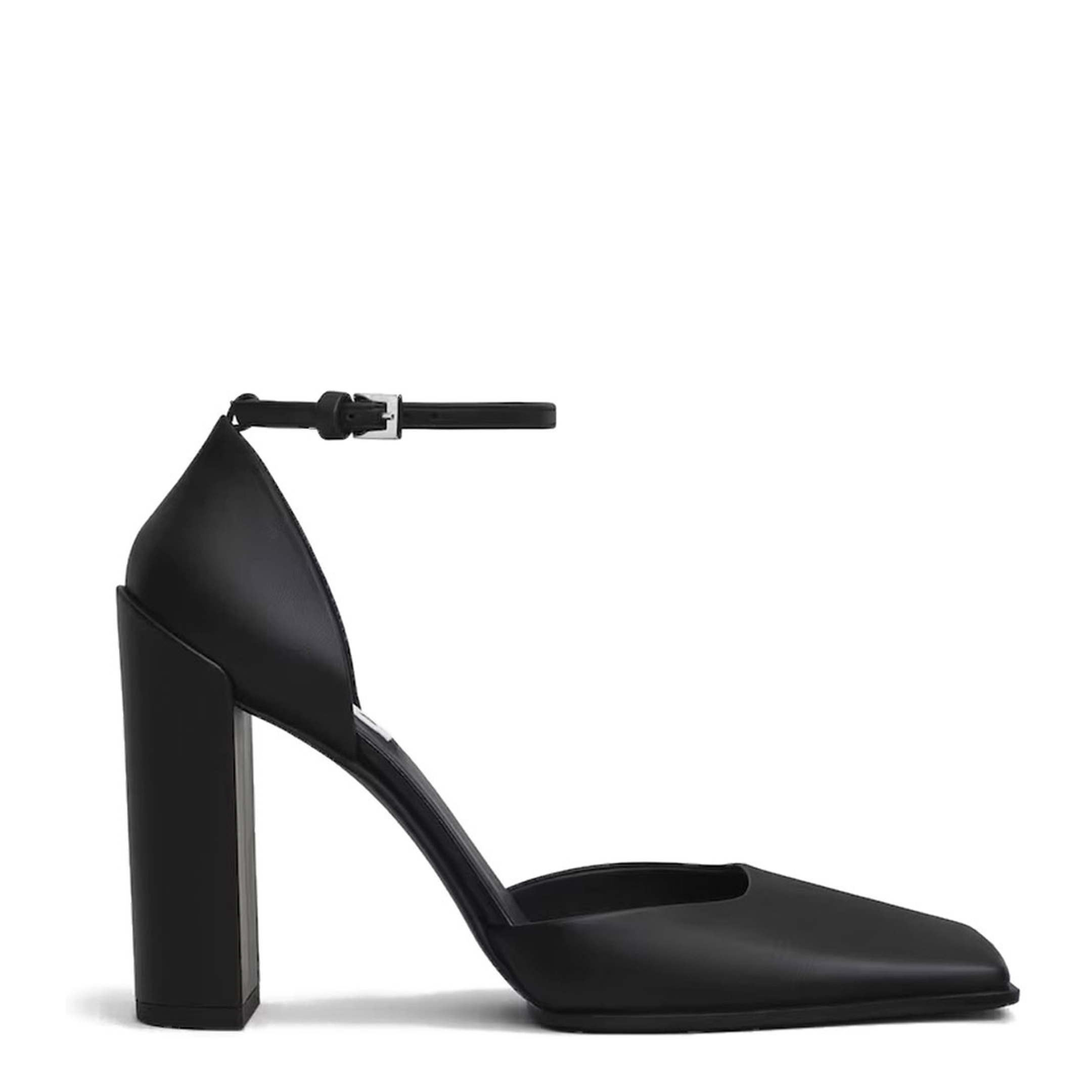 Square D'Orsay Leather Pumps - Image 1