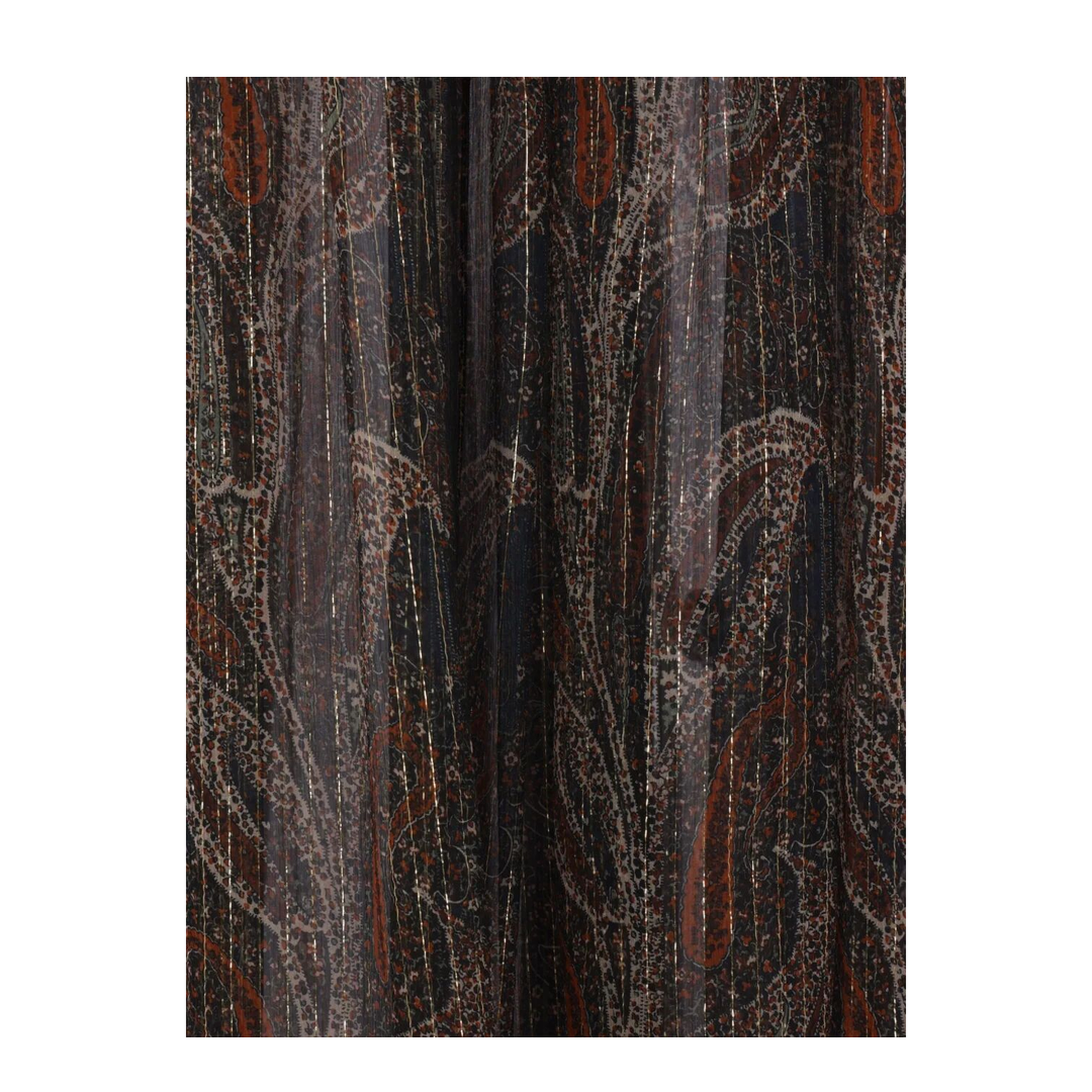 Semi-Sheer Lavallière Maxi Dress in Lurex Paisley - Image 3