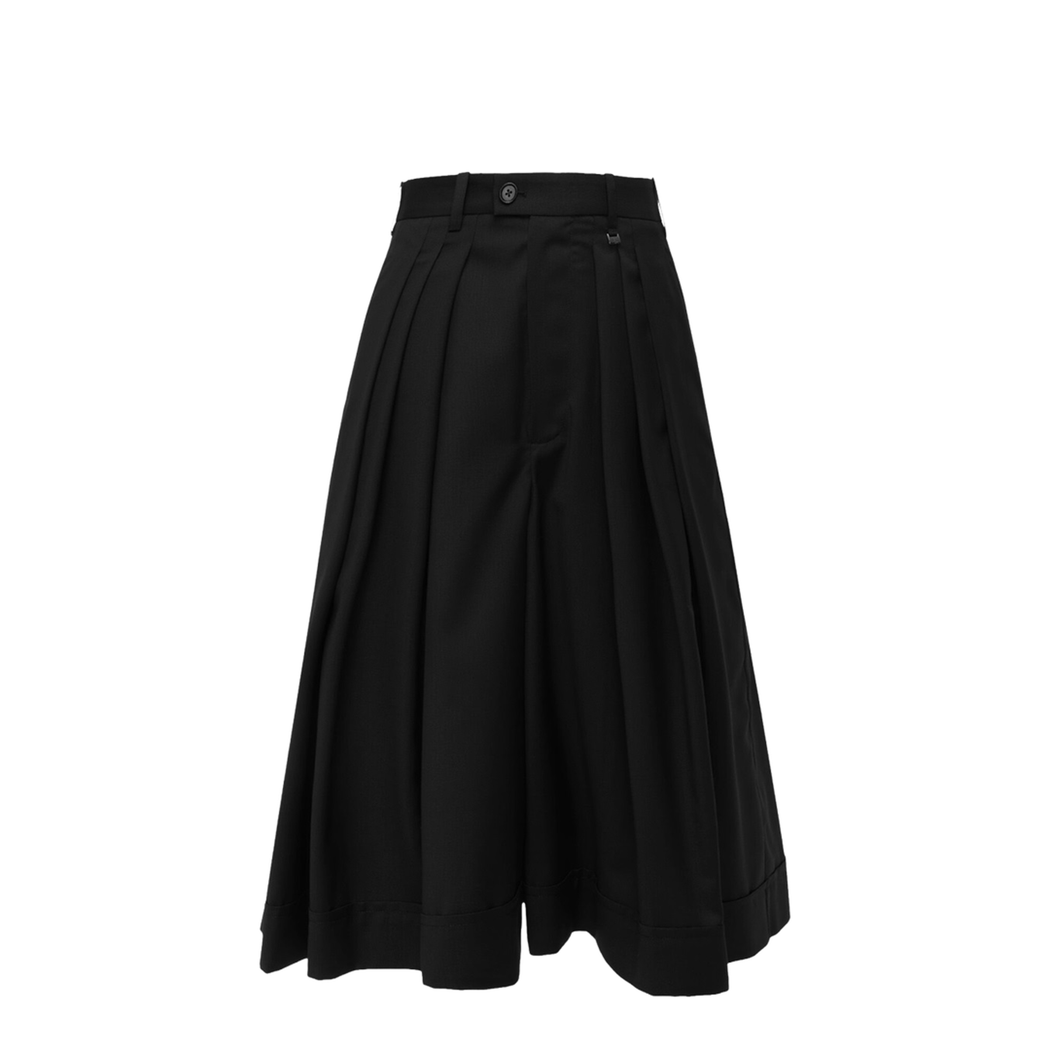Culotte Trousers in Wool with Pleats - Image 1