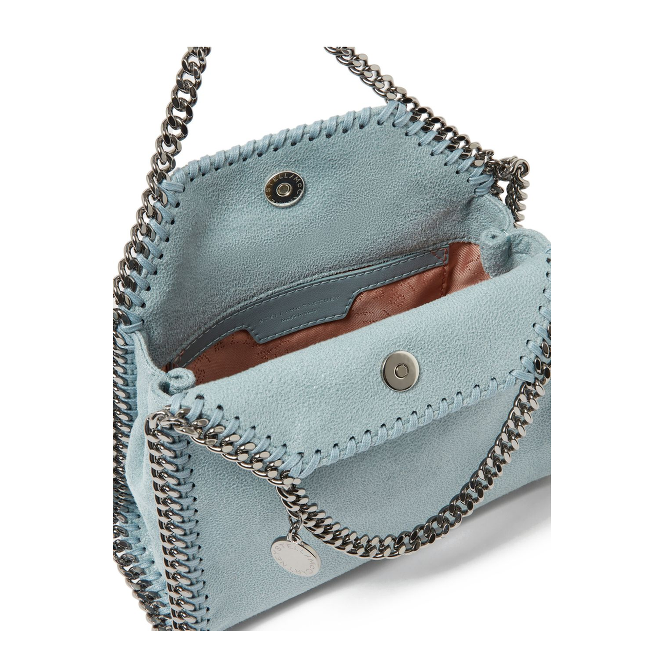 Falabella Tiny Faux Leather Crossbody Bag - Light Blue - Image 6