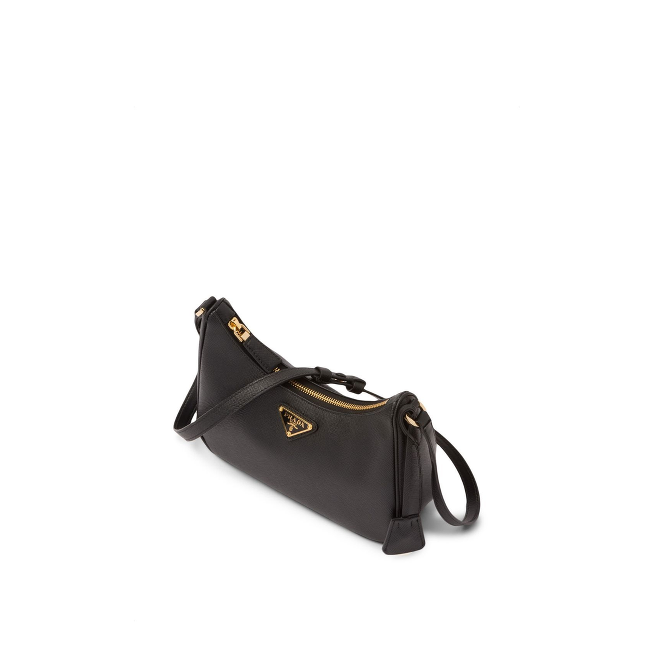 Re-Edition Saffiano Leather Shoulder Bag - Black - Image 7