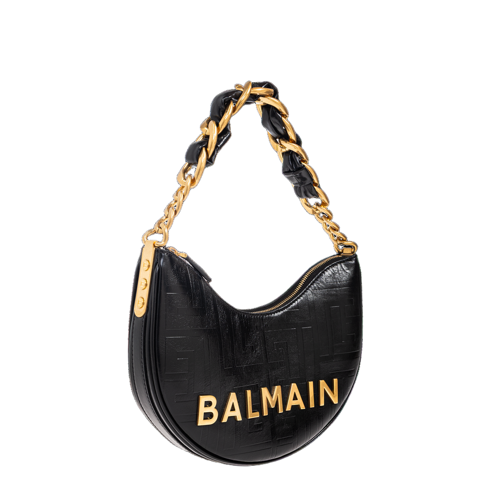 Handbag with Metal Logo and Zipper Closure - Image 3