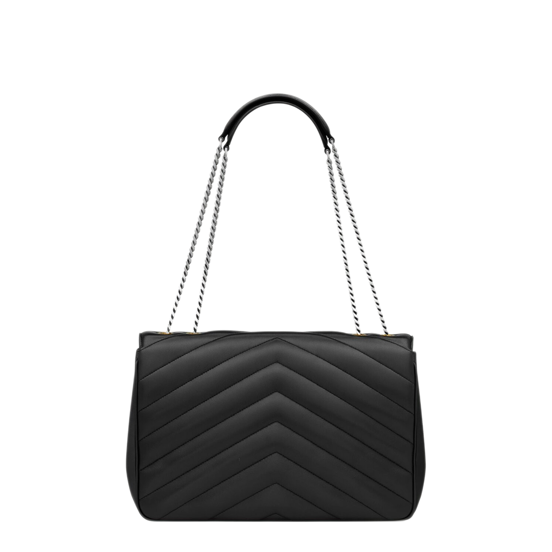 Loulou Large Matelassé Lambskin Tote - Black - Image 2