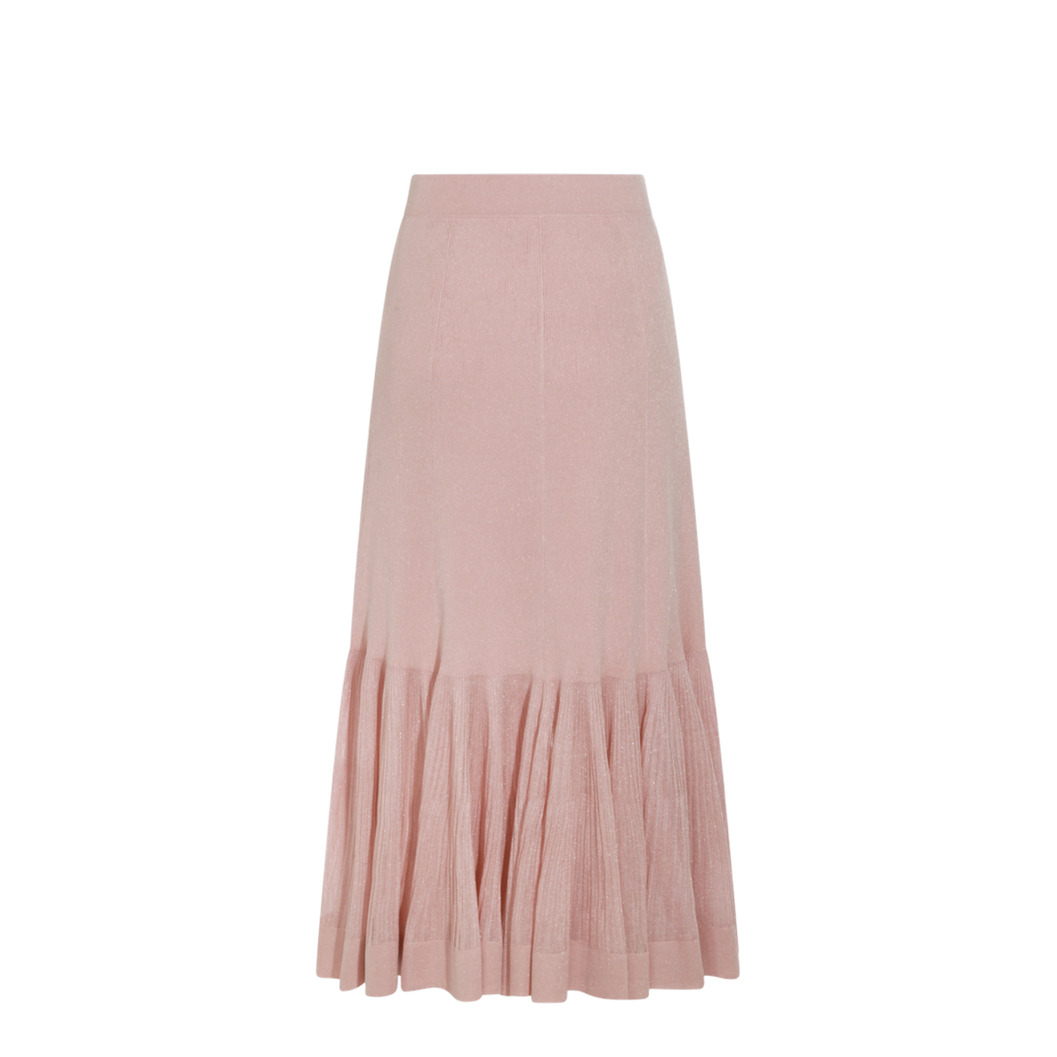 Luna Pleated Frill Skirt - Dusty Pink - Image 4