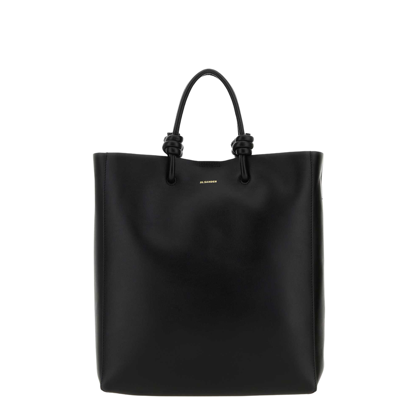 Knot-detail Leather Tote Bag - Image 1