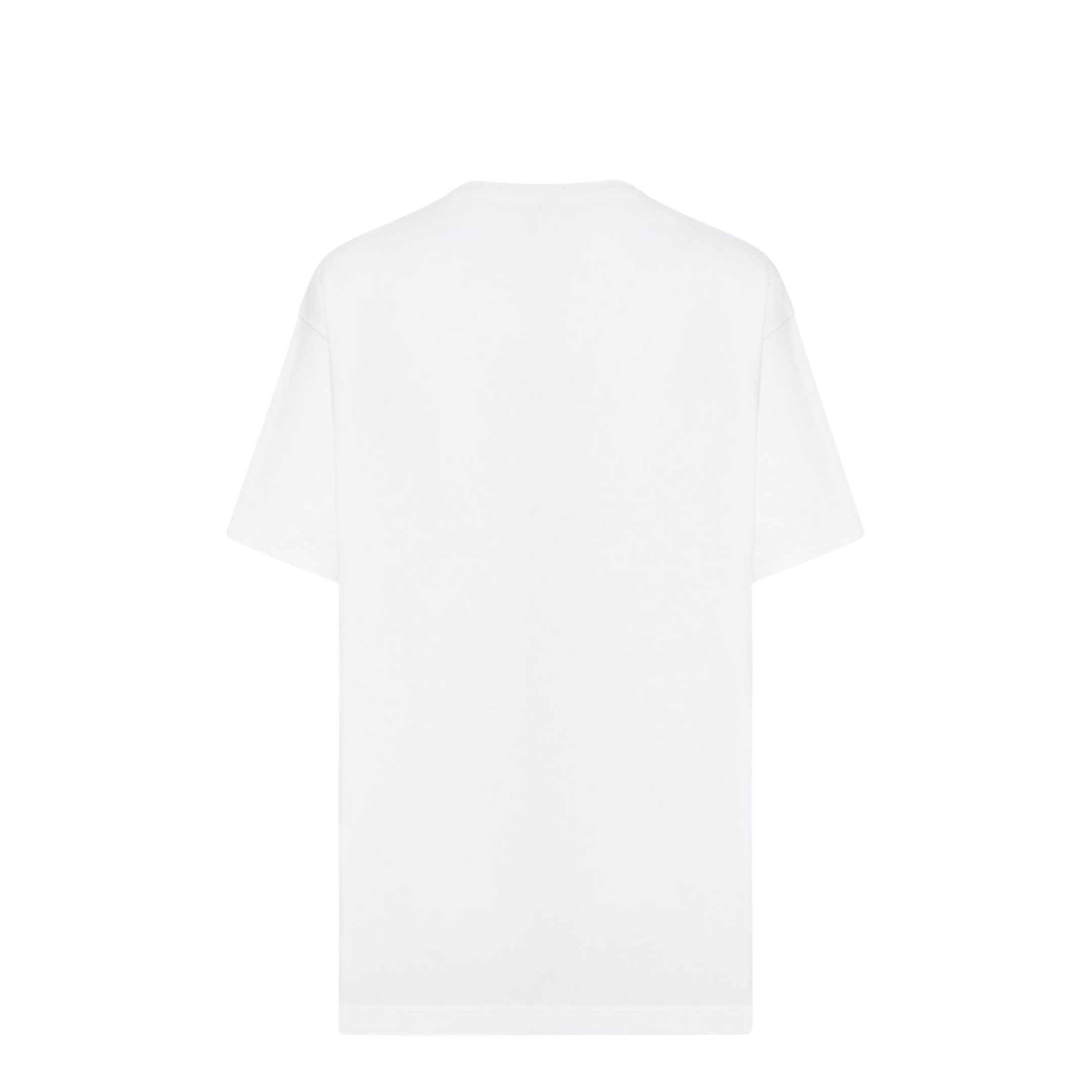 Cotton Jersey T-Shirt with Print in White - Image 2
