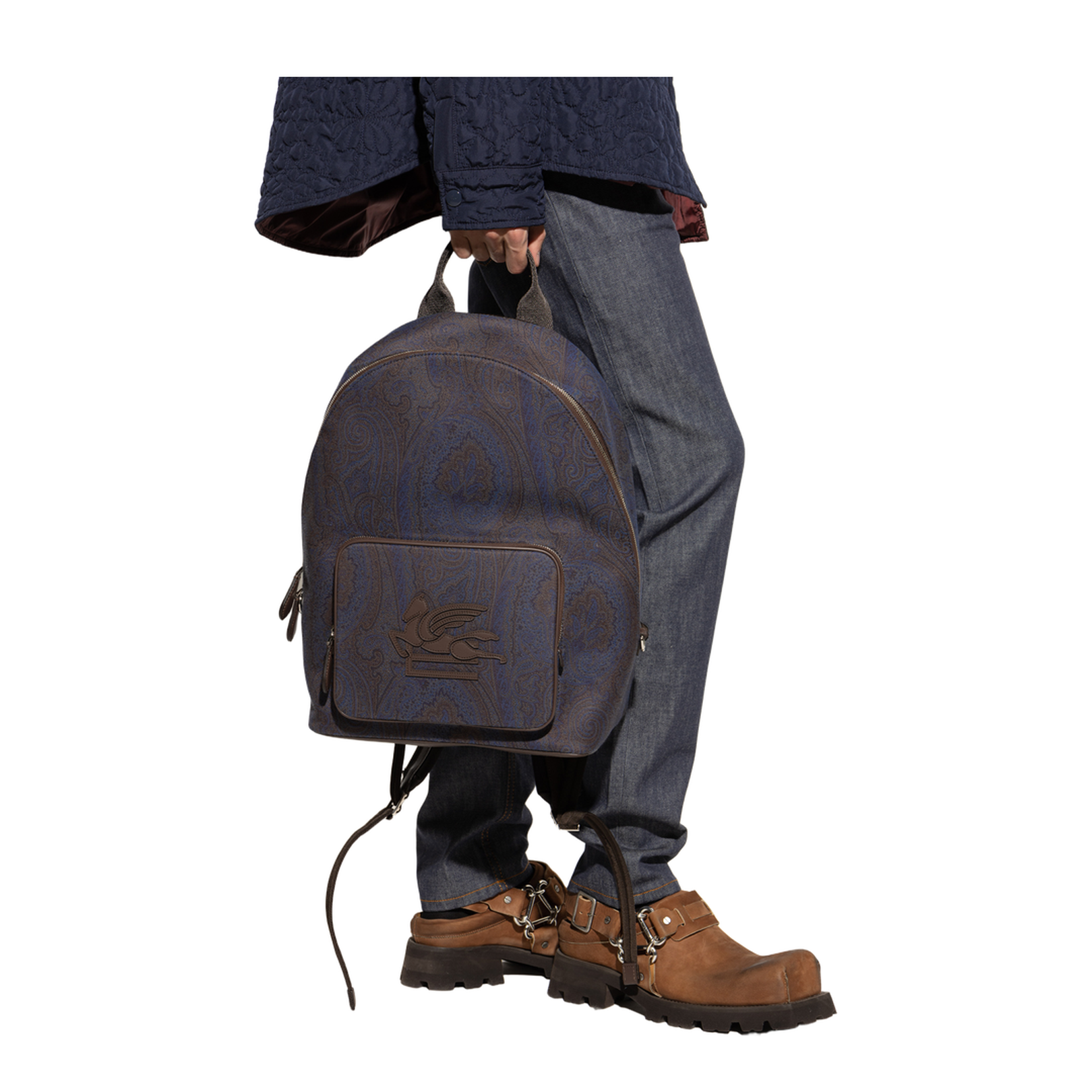 Essential Jacquard Backpack - Blue - Image 4
