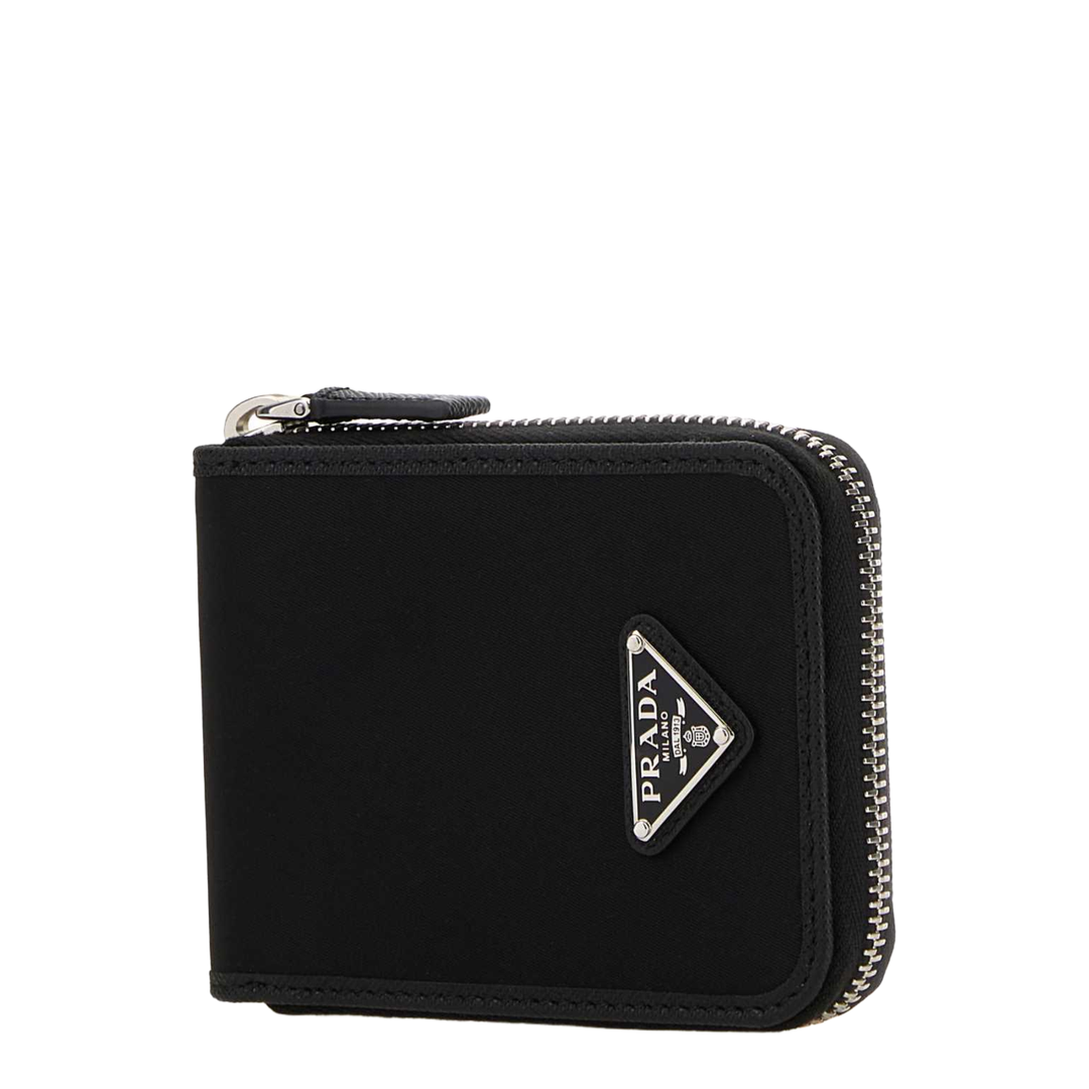 Re-Nylon and Saffiano Leather Bi-Fold Wallet - Black - Image 2