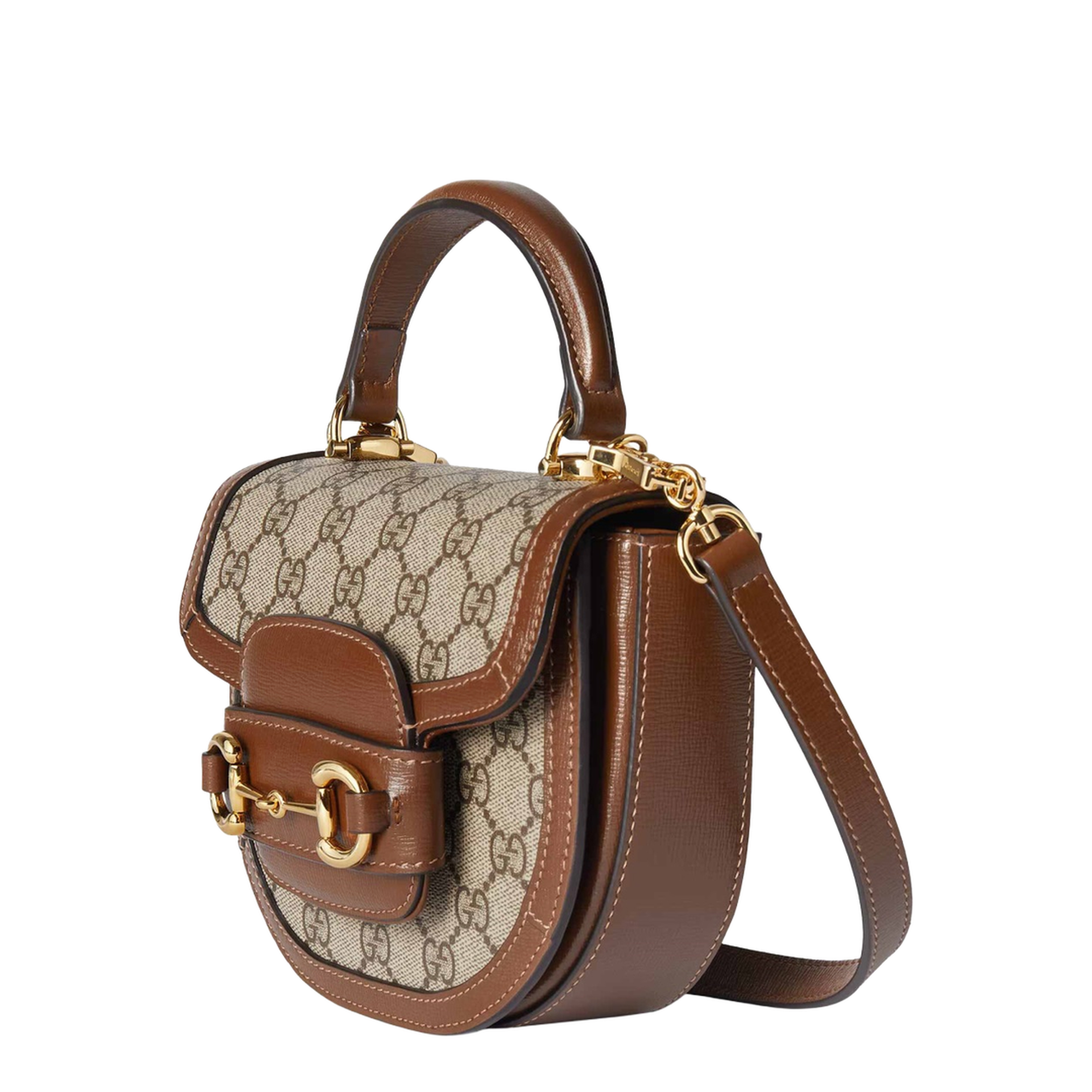 Horsebit 1955 Small Leather Shoulder Bag - Brown - Image 2