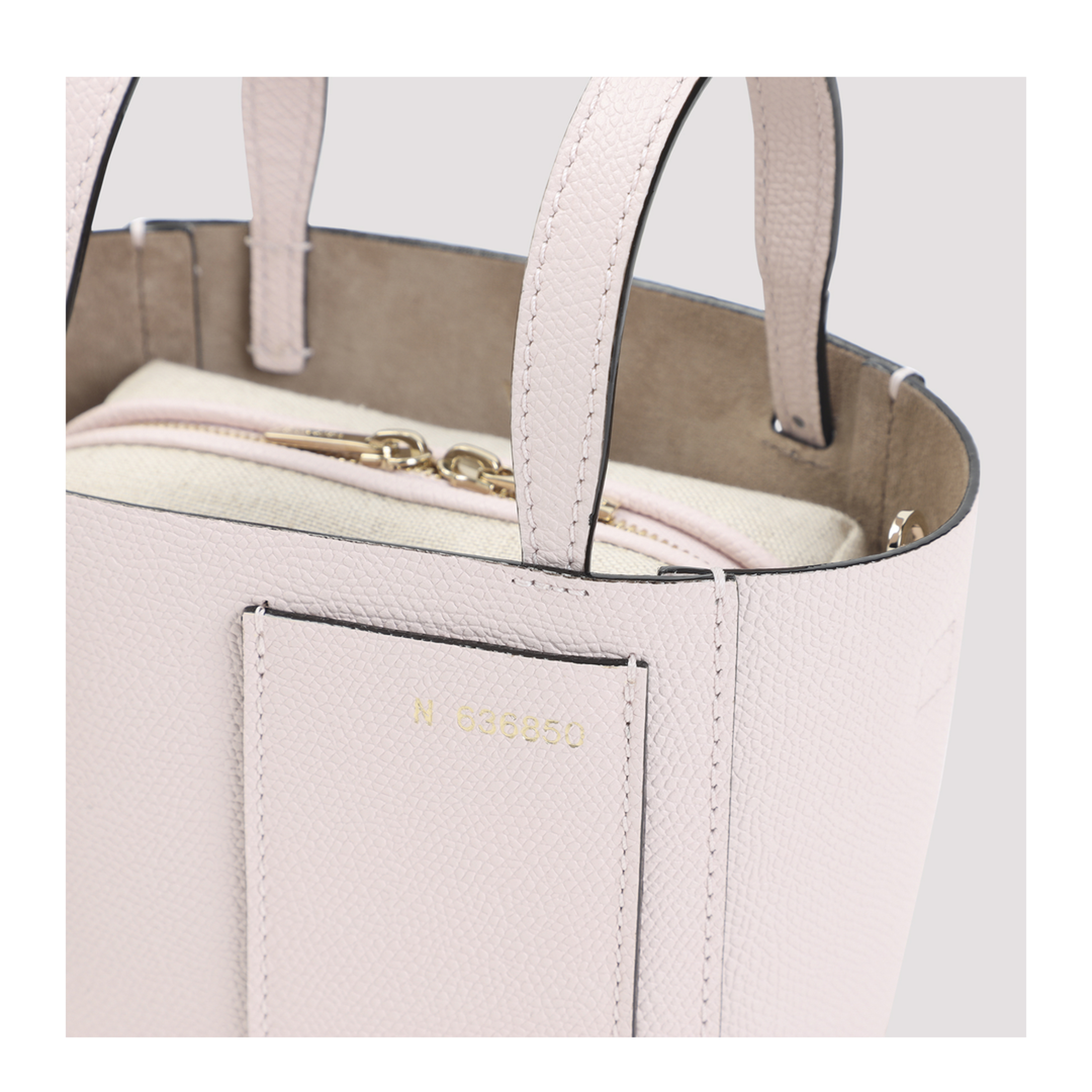 Micro Leather Bucket Bag Pink - Image 5