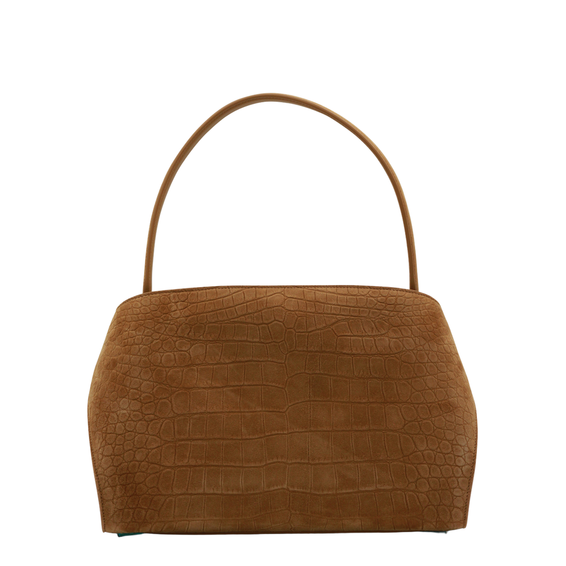 Croc Small Leather Shoulder Bag - Brown - Image 3