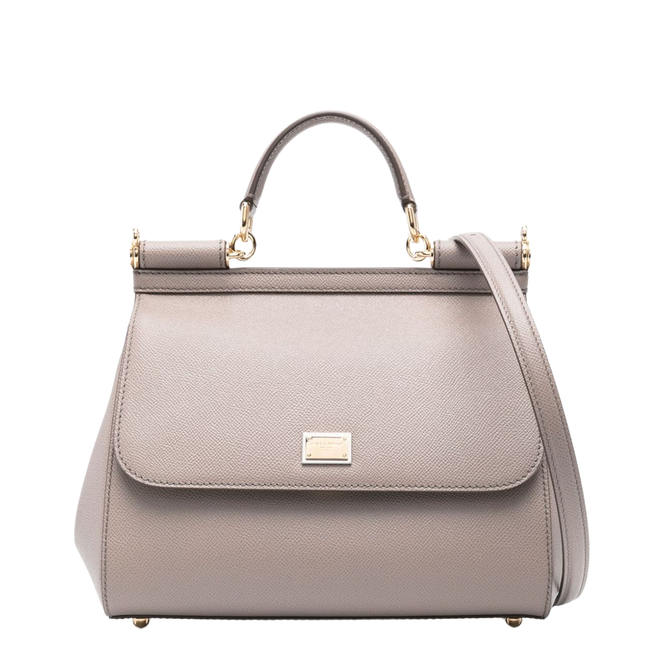 Sicily Large Dauphine Calfskin Handbag - Grey - Image 1