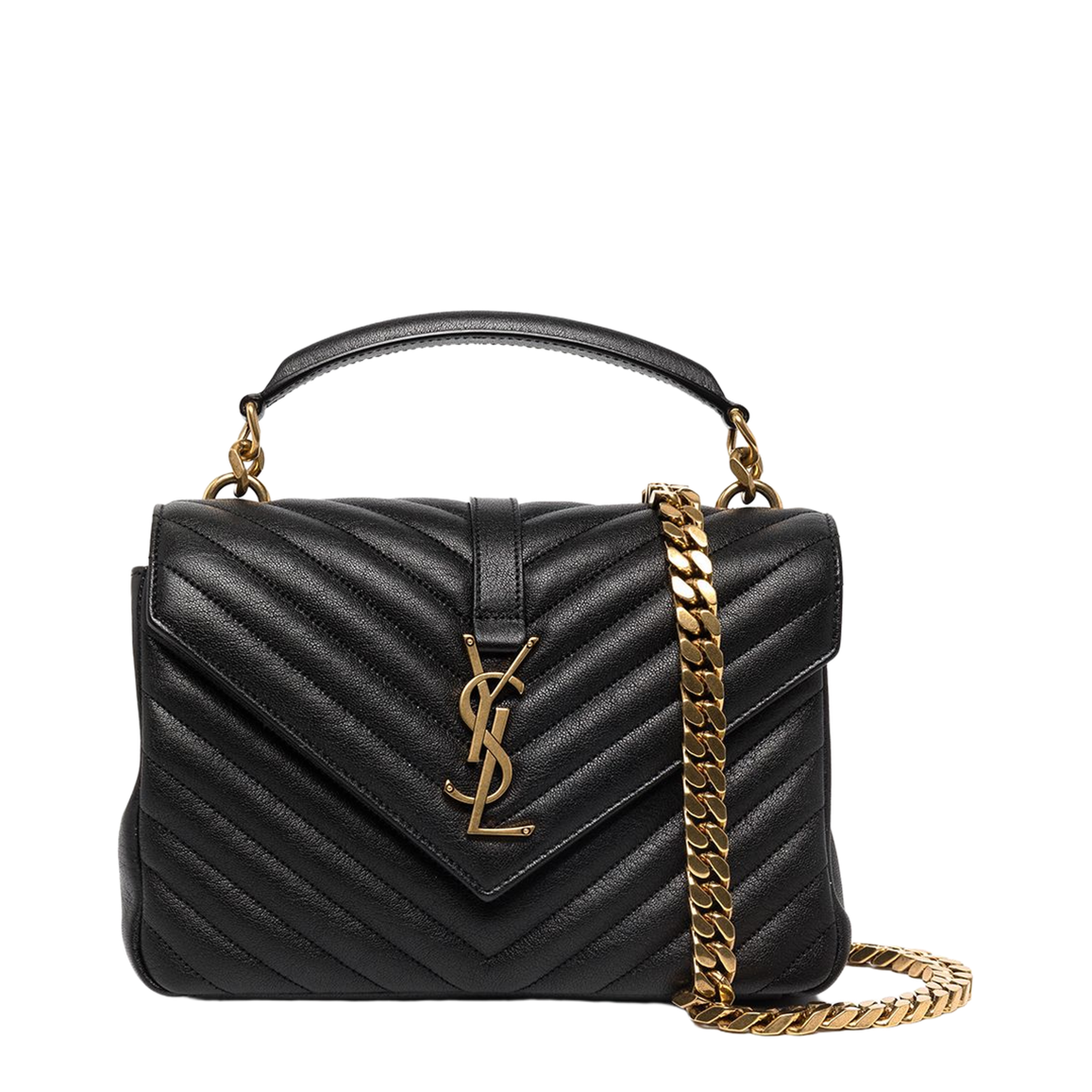 College Medium Quilted Leather Shoulder Bag - Nero - Image 1