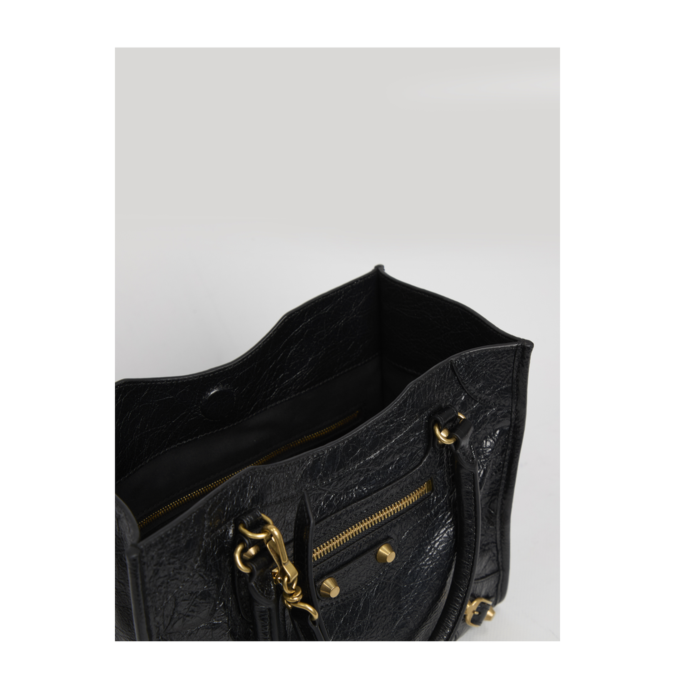 Le City Mini Arena Lambskin Tote Bag - Black - Image 4