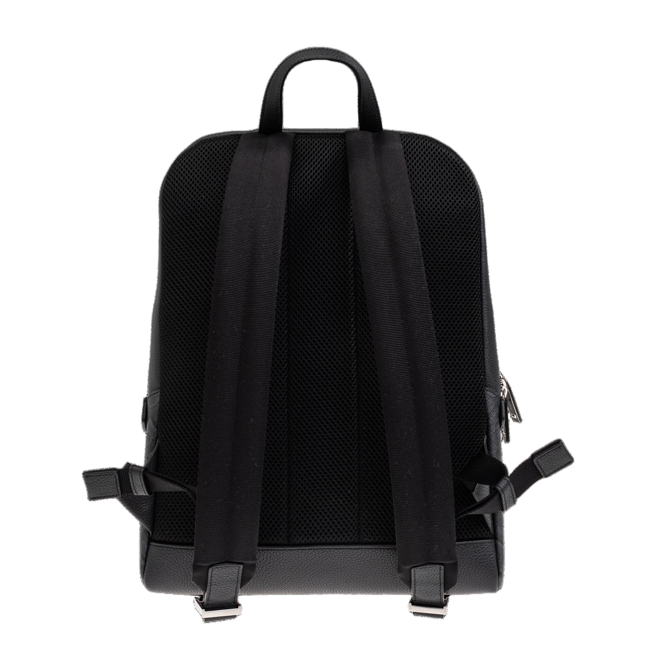 Monogram Polyurethane Backpack - Black/Grey - Image 3
