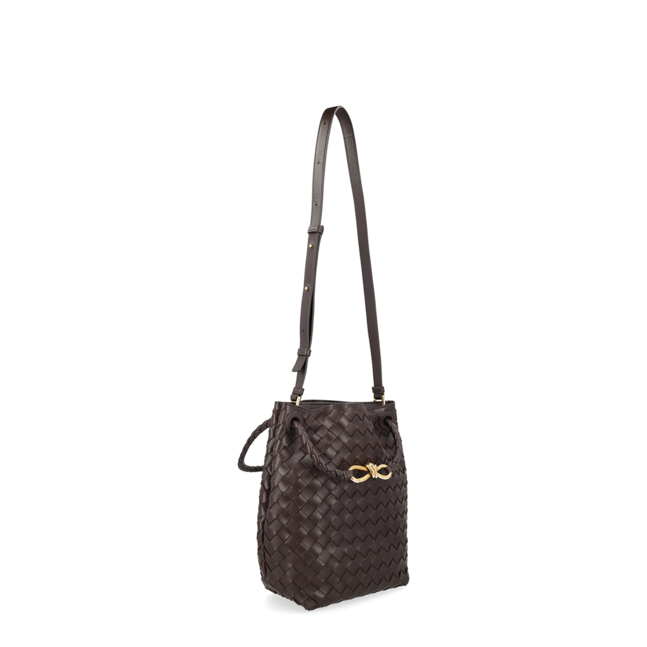Andiamo Small Lambskin Bucket Bags - Fondant - Image 2