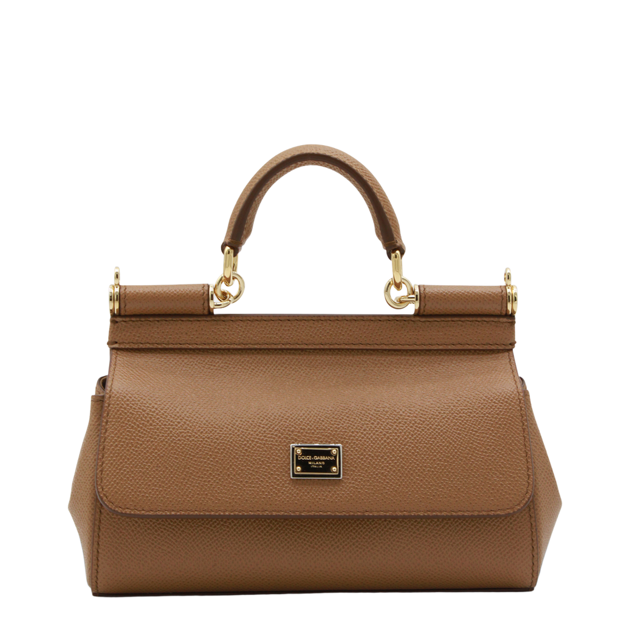 Sicily Mini Calfskin Top Handle Bag - Brown - Image 2