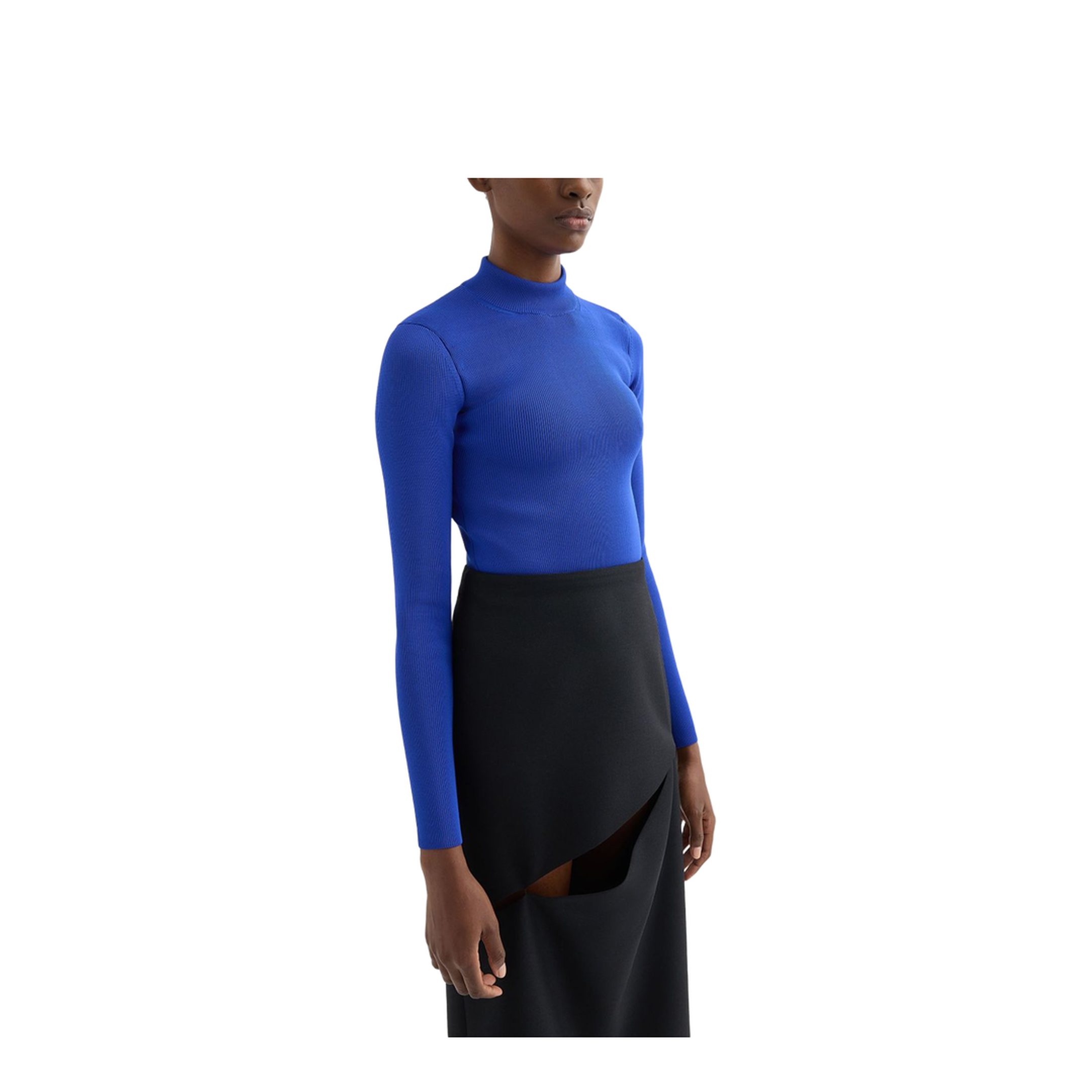 Mock-Neck Sweater Blue - Image 2