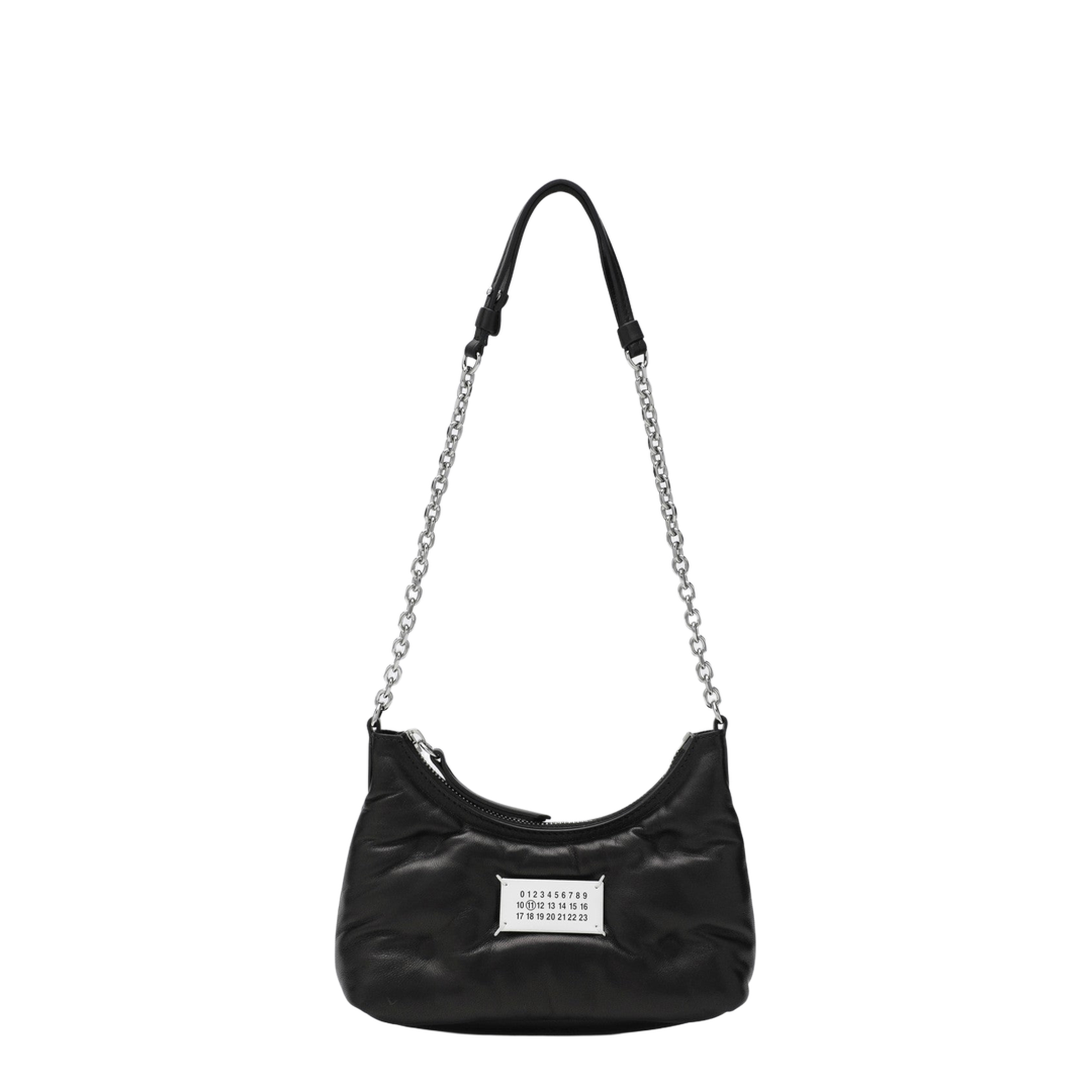 Glam Slam Micro Nappa Leather Hobo Bag - Noir - Image 1