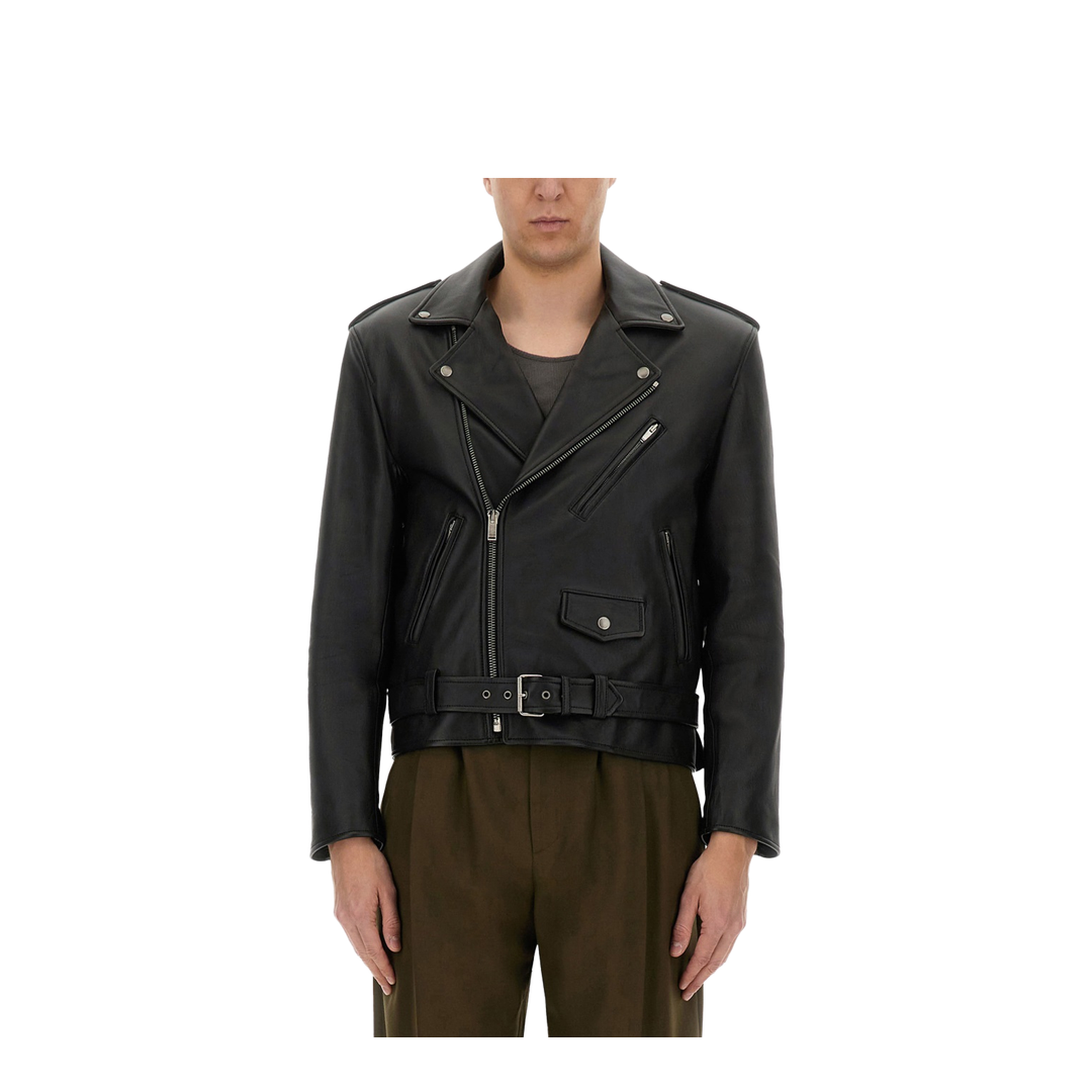 Leather Biker Jacket - Image 1