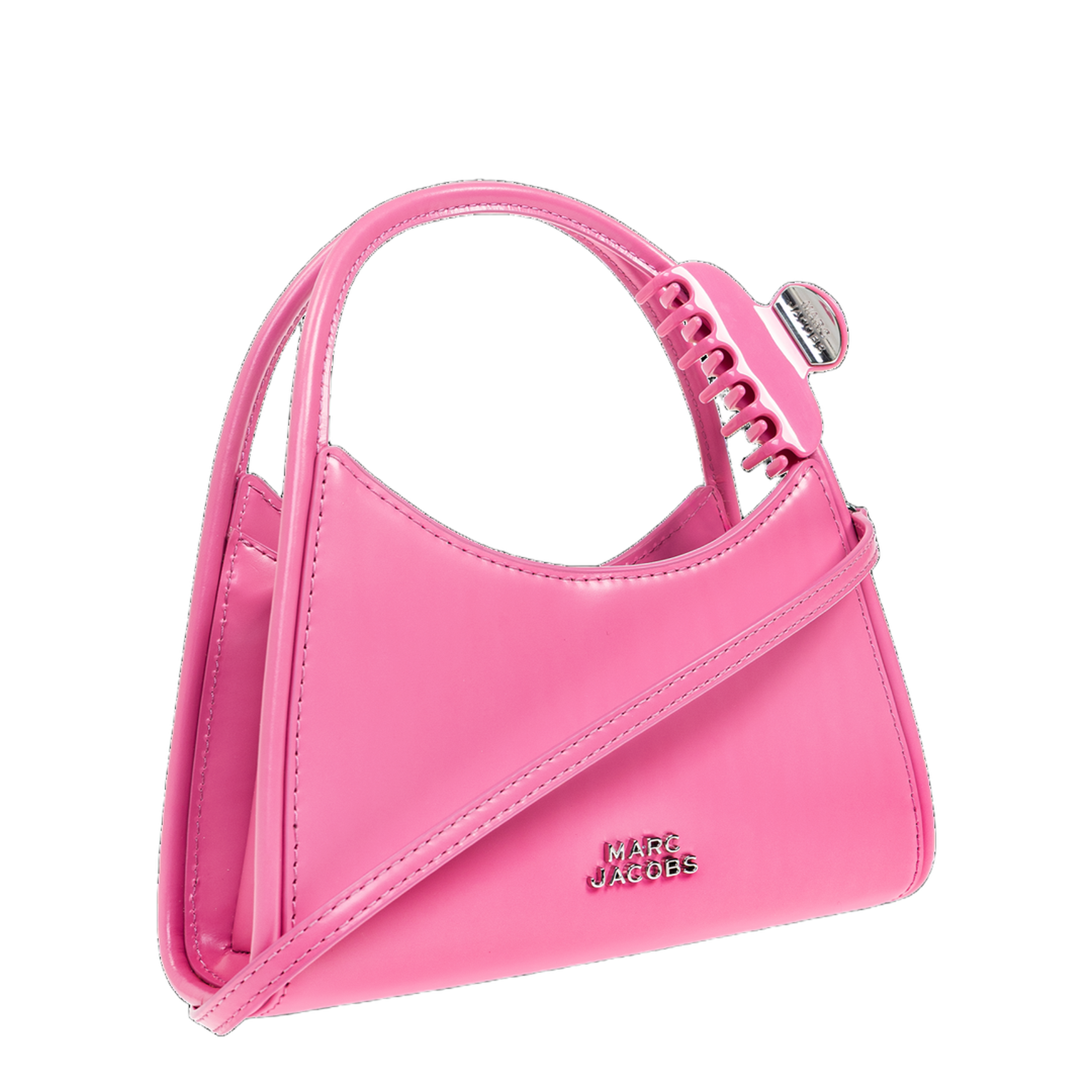 Claw Leather Handbag - Pink - Image 4