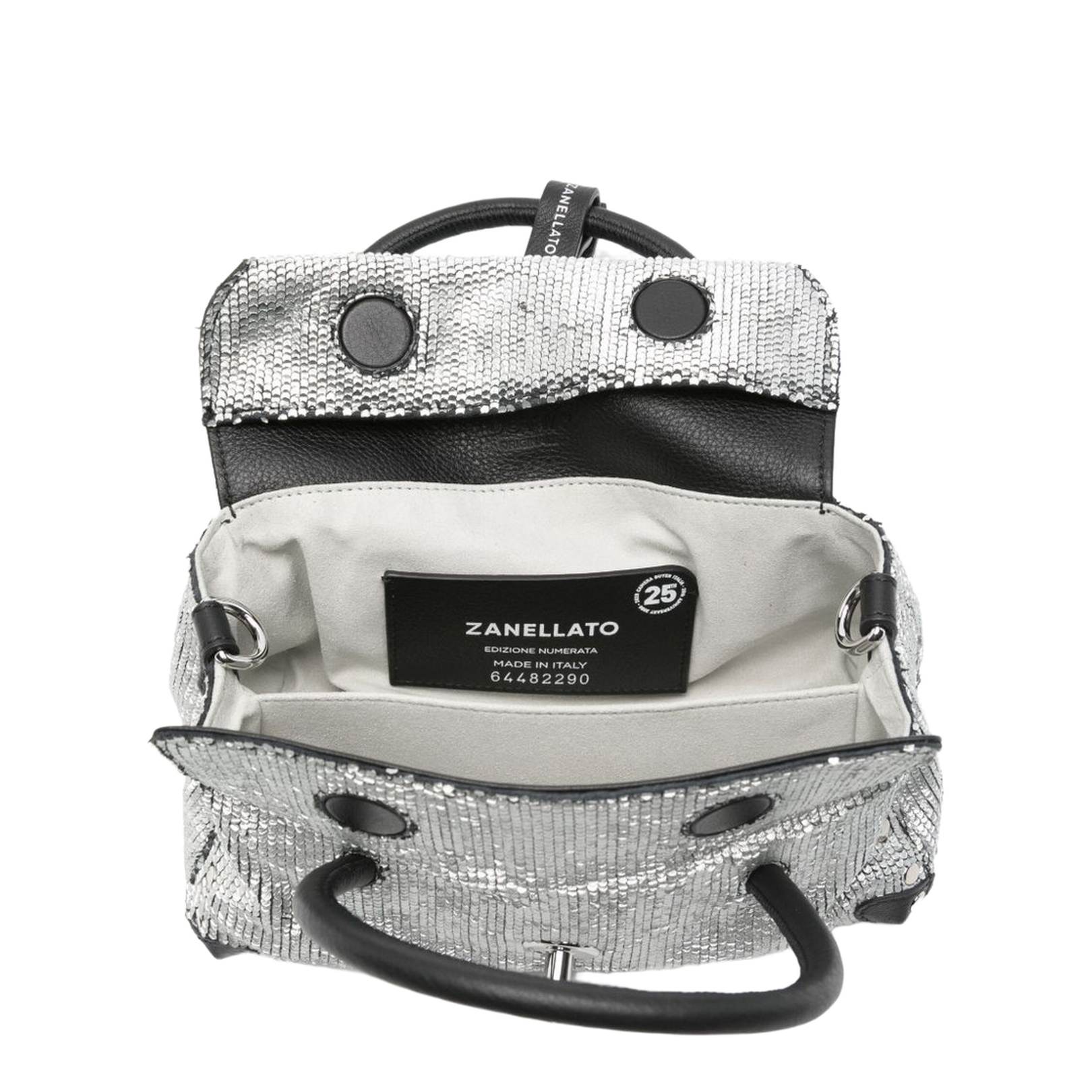 Zanellato Capsule Baby Leather Handbag - Silver - Image 4