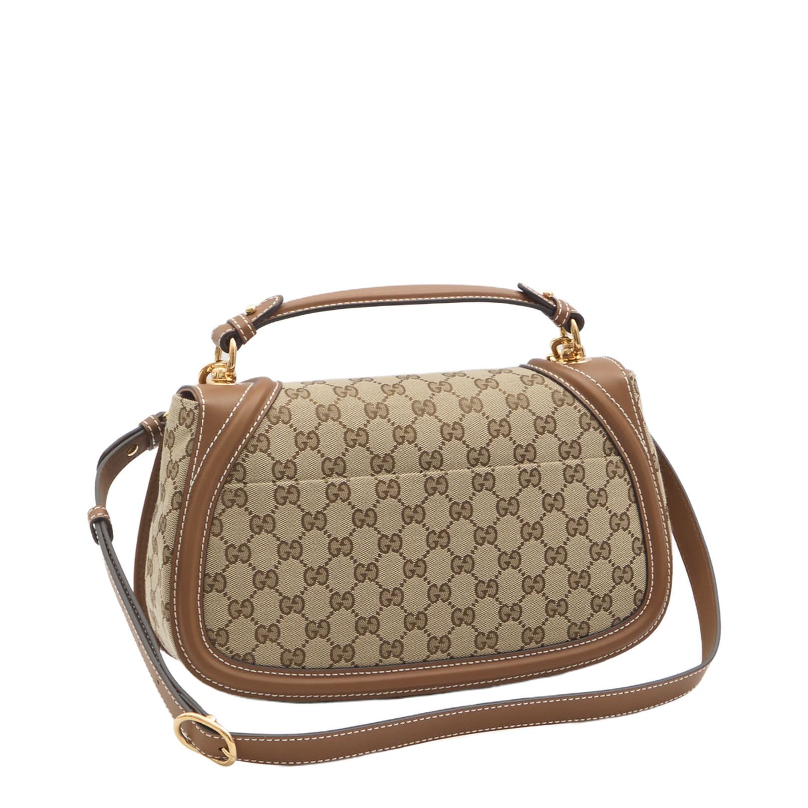 Blondie Large Canvas Top Handle Bag - Beige and dark brown GG canvas - Image 5