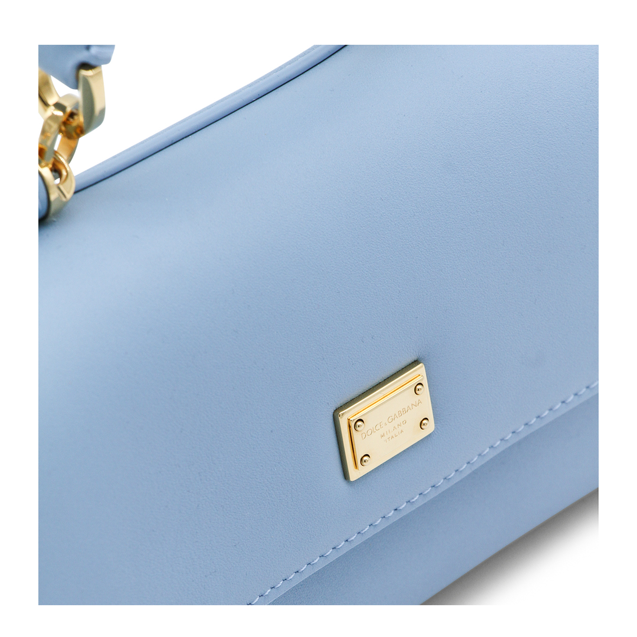 My Sicily Medium Calfskin Top-Handle Bag - Azure - Image 8