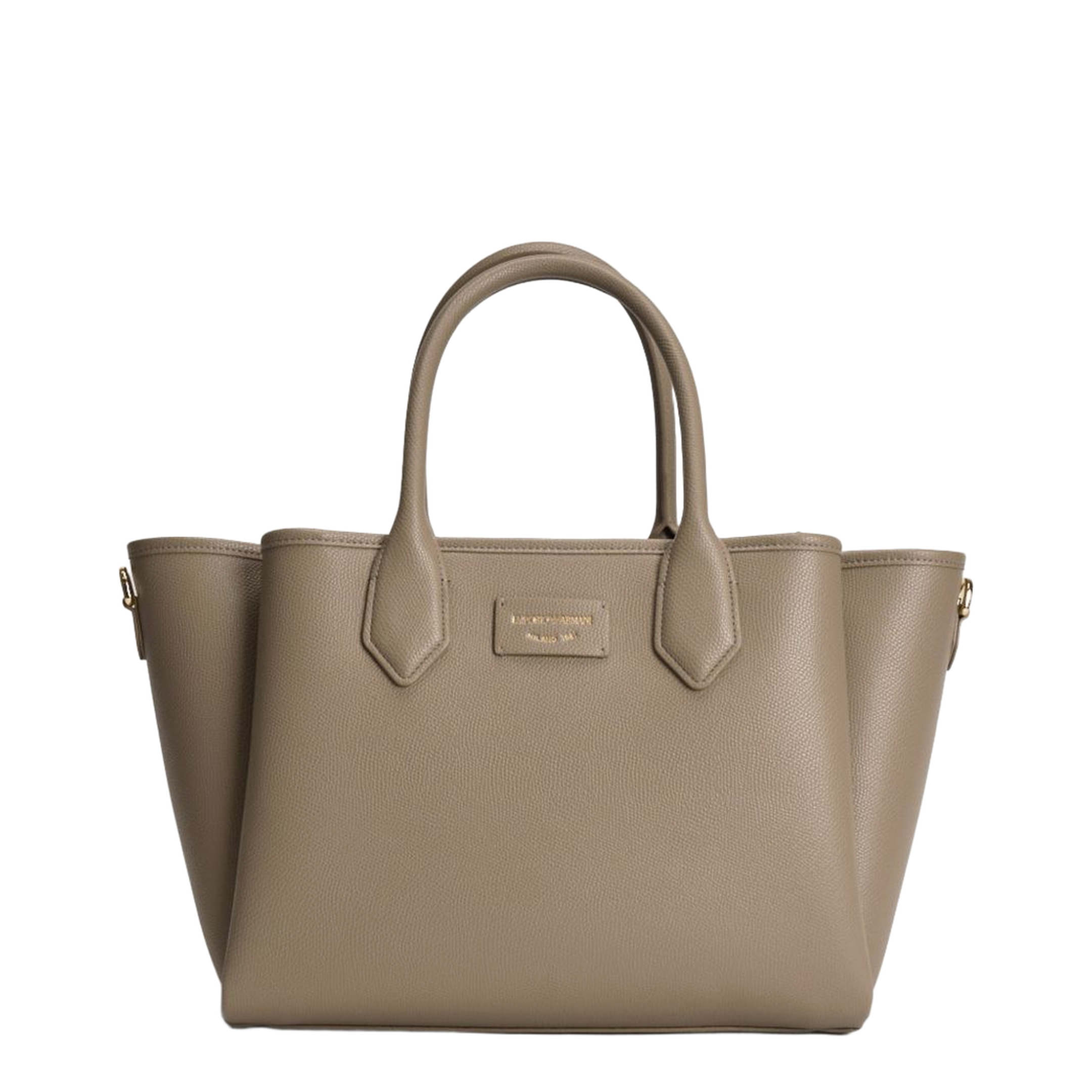 Palmellato Medium PU Shopping Bag - Tortora / Dove Grey - Image 1