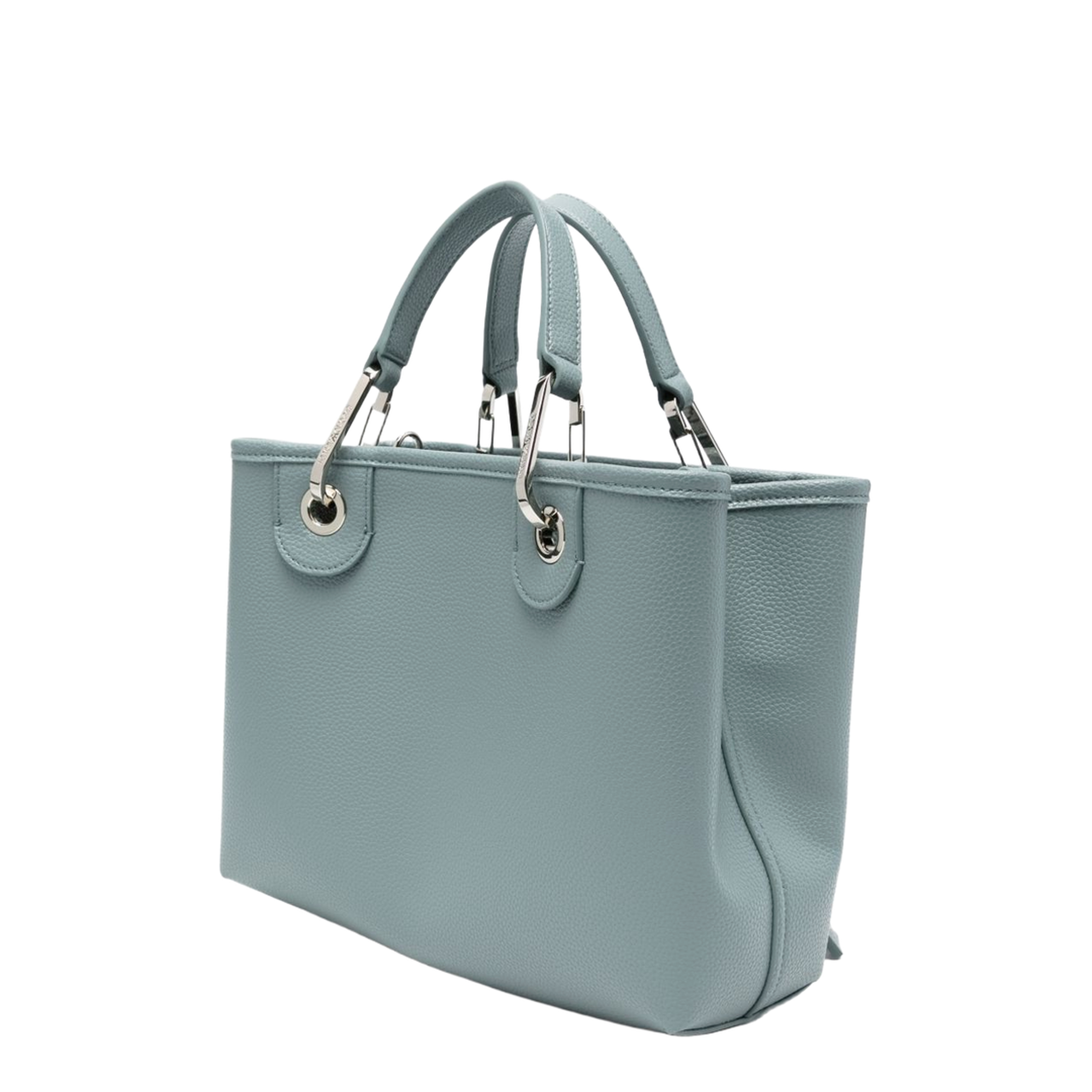 MyEA Small Coated Textile Shopper Bag - Light Blue - Image 2