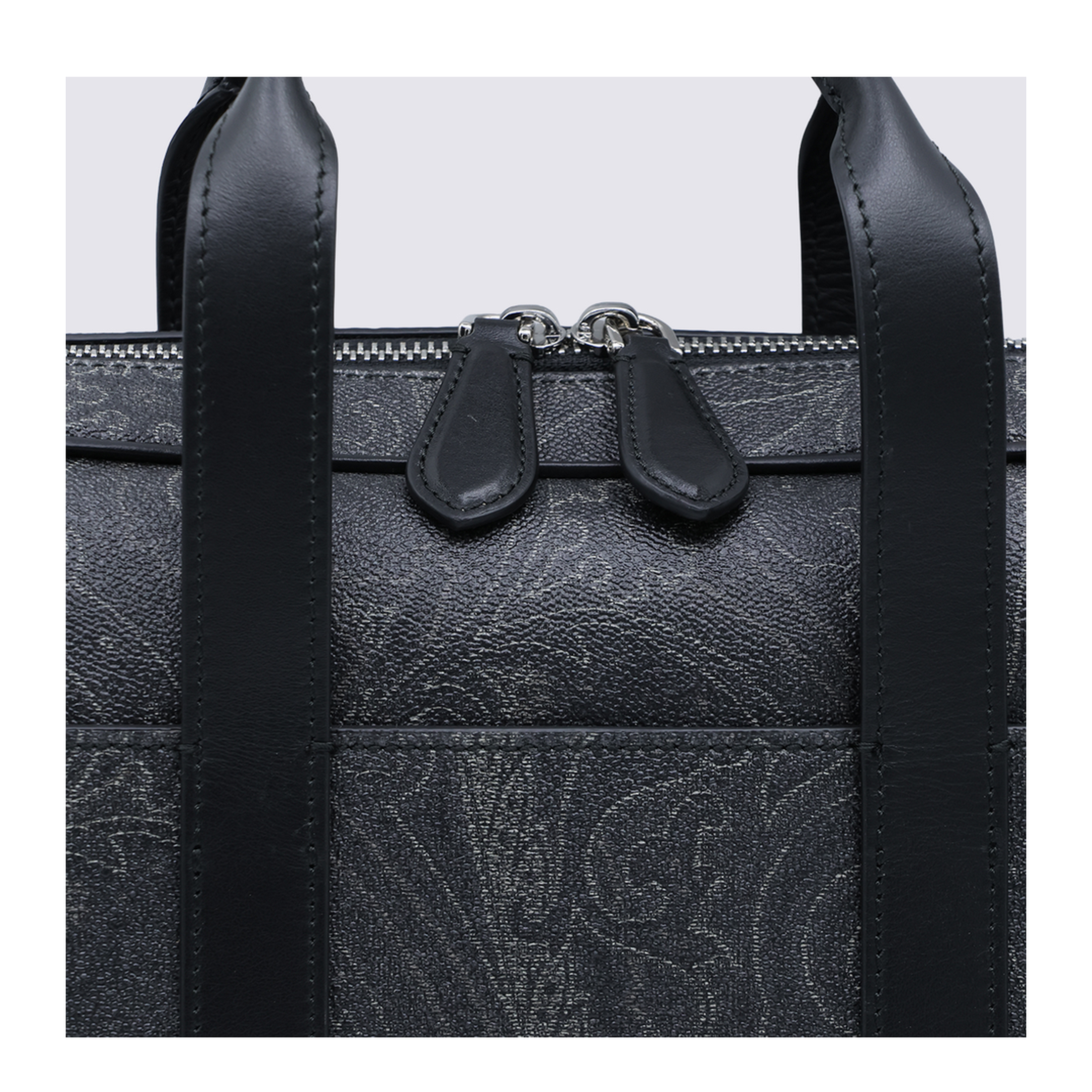 Coated Canvas Briefcase - Black - Image 8