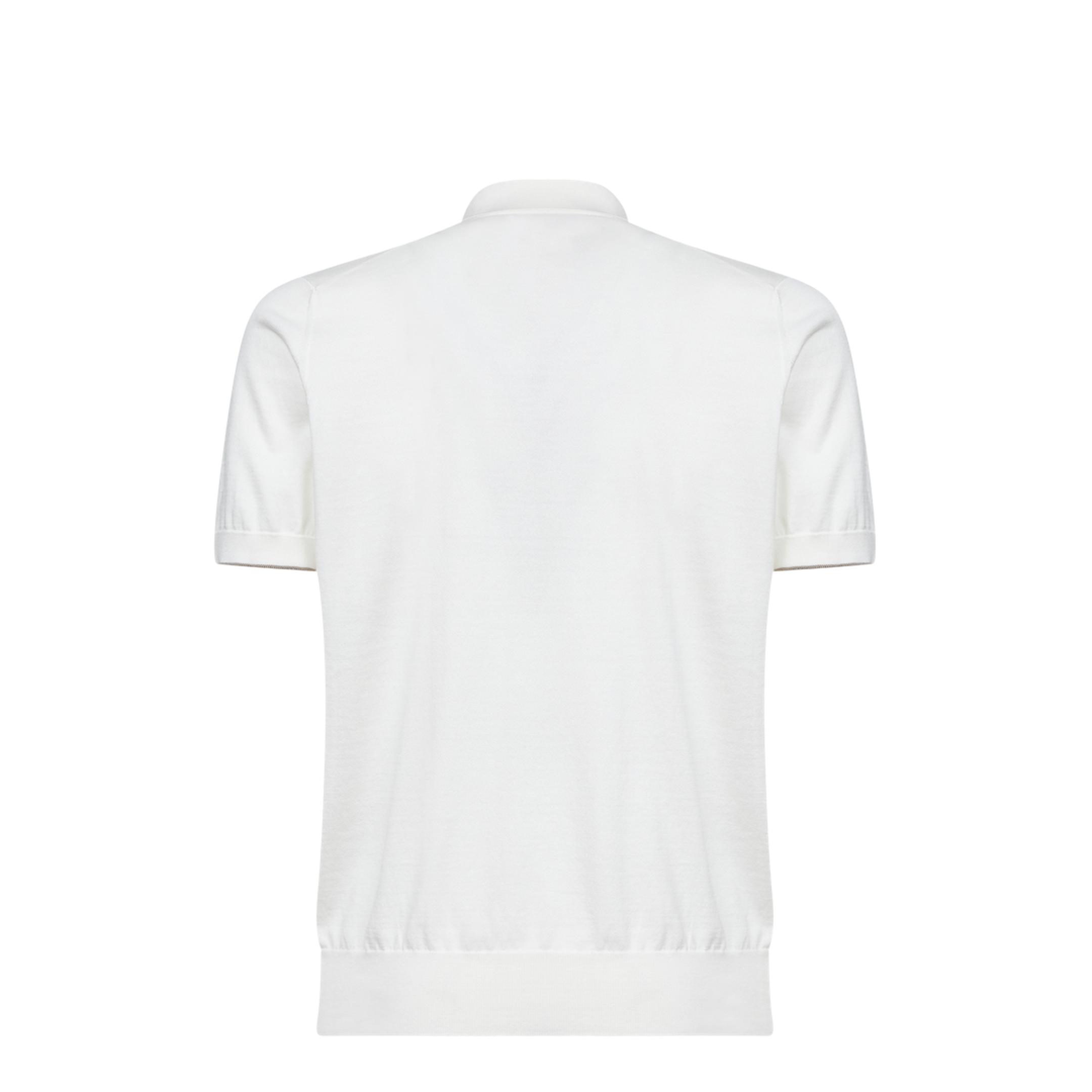 Polo Shirt Cotton Knit White - Image 5