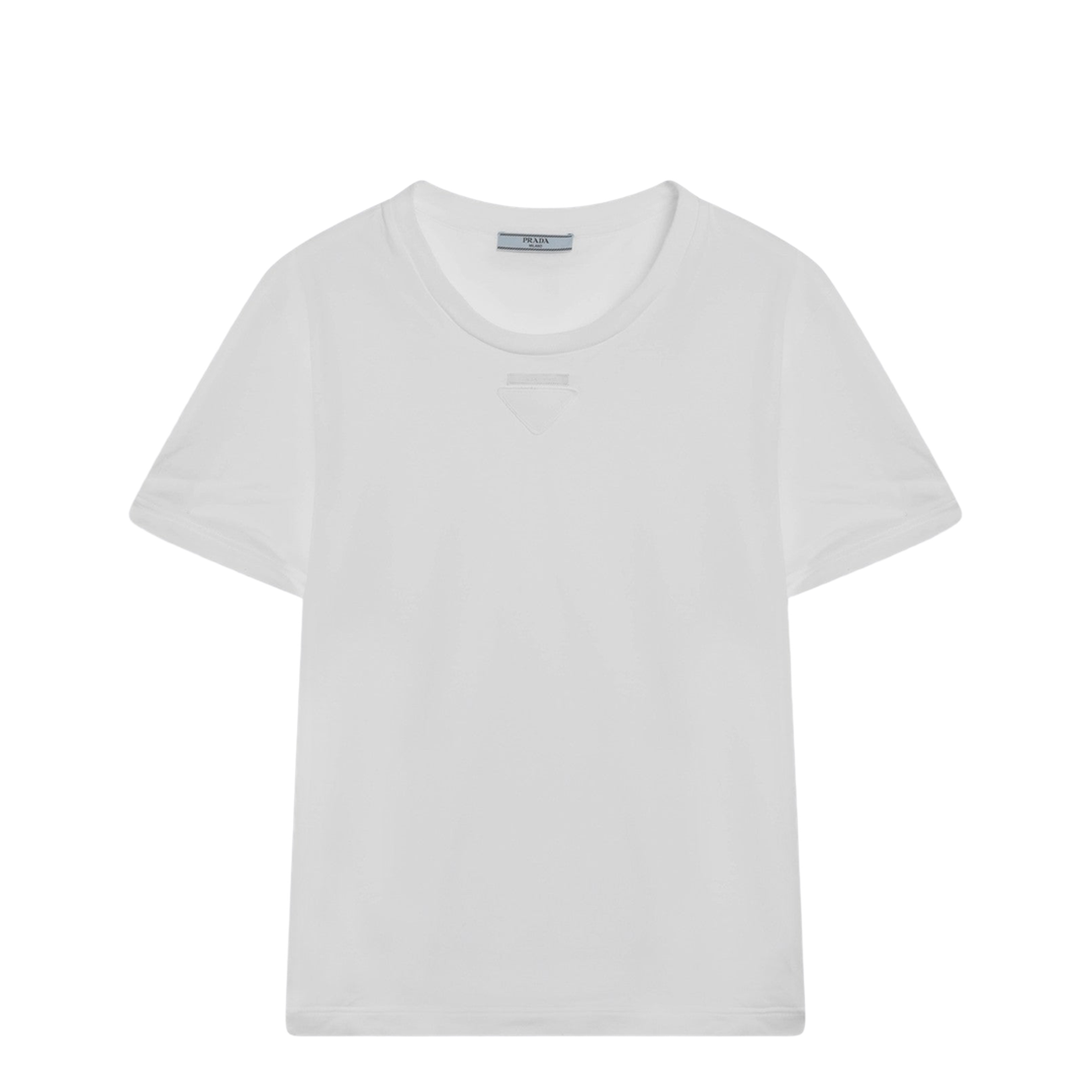 White Cotton Jersey T-Shirt - Image 1