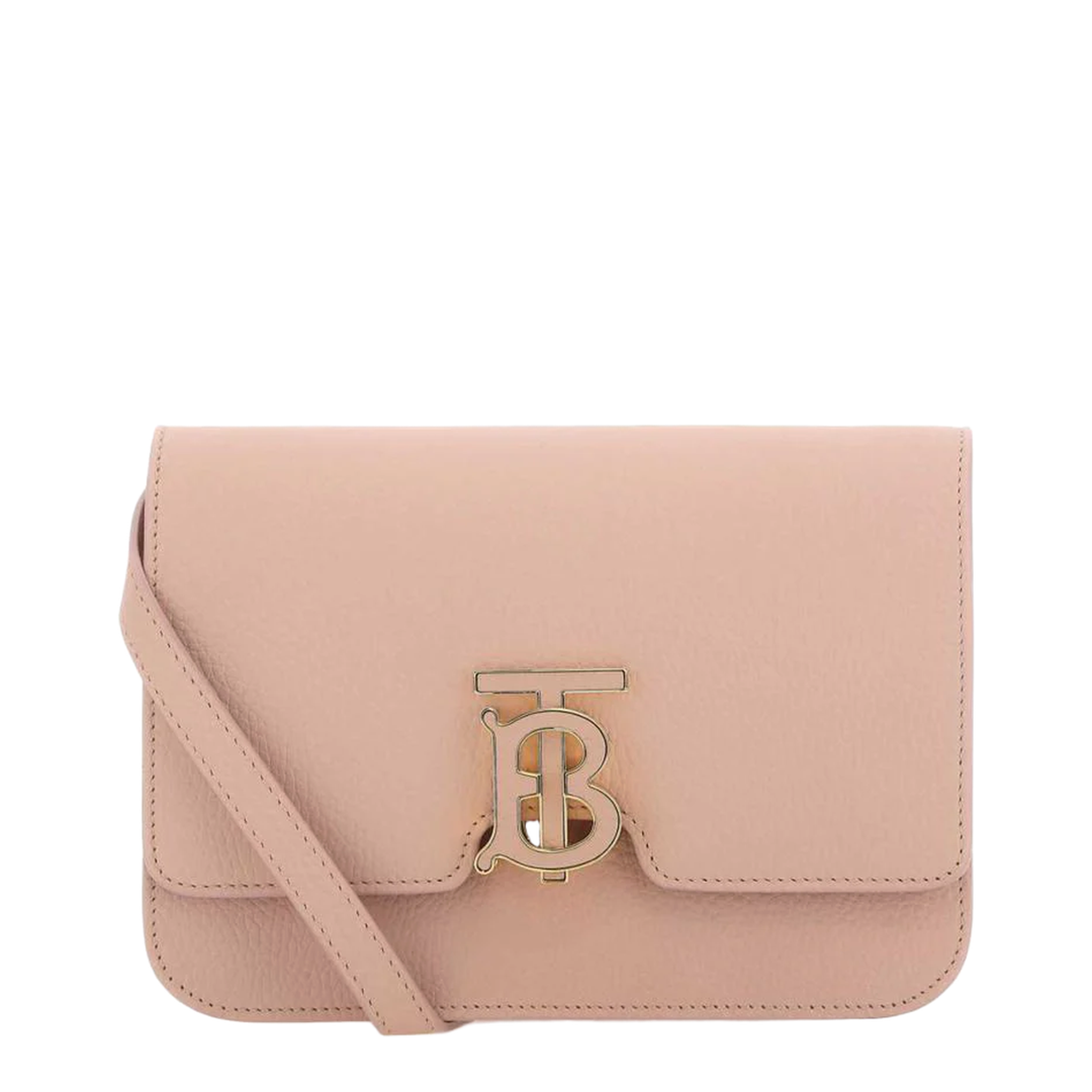 TB Small Calf Leather Crossbody - Pink - Image 1