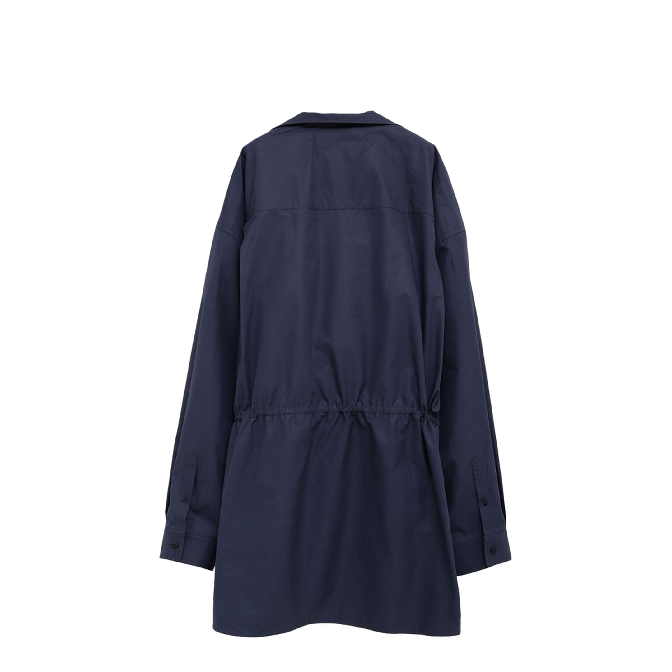 Elasticated Waistband Cotton Shirt Mini Dress - Image 2