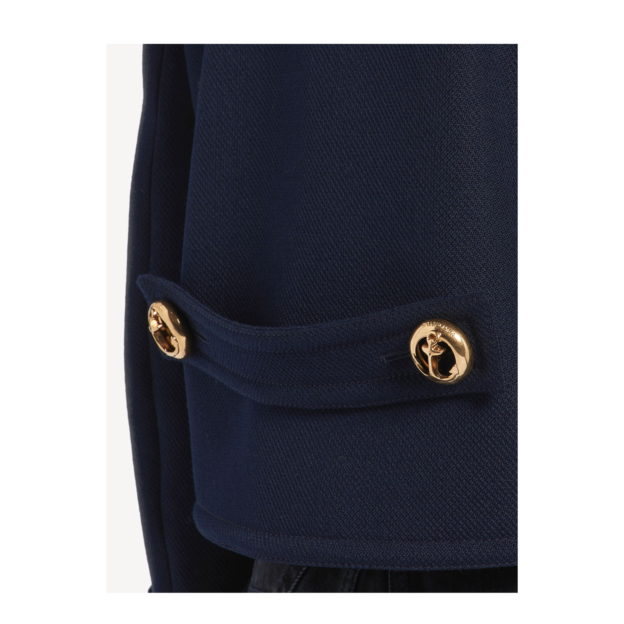 Cropped Peacoat in Textured Wool - Image 6