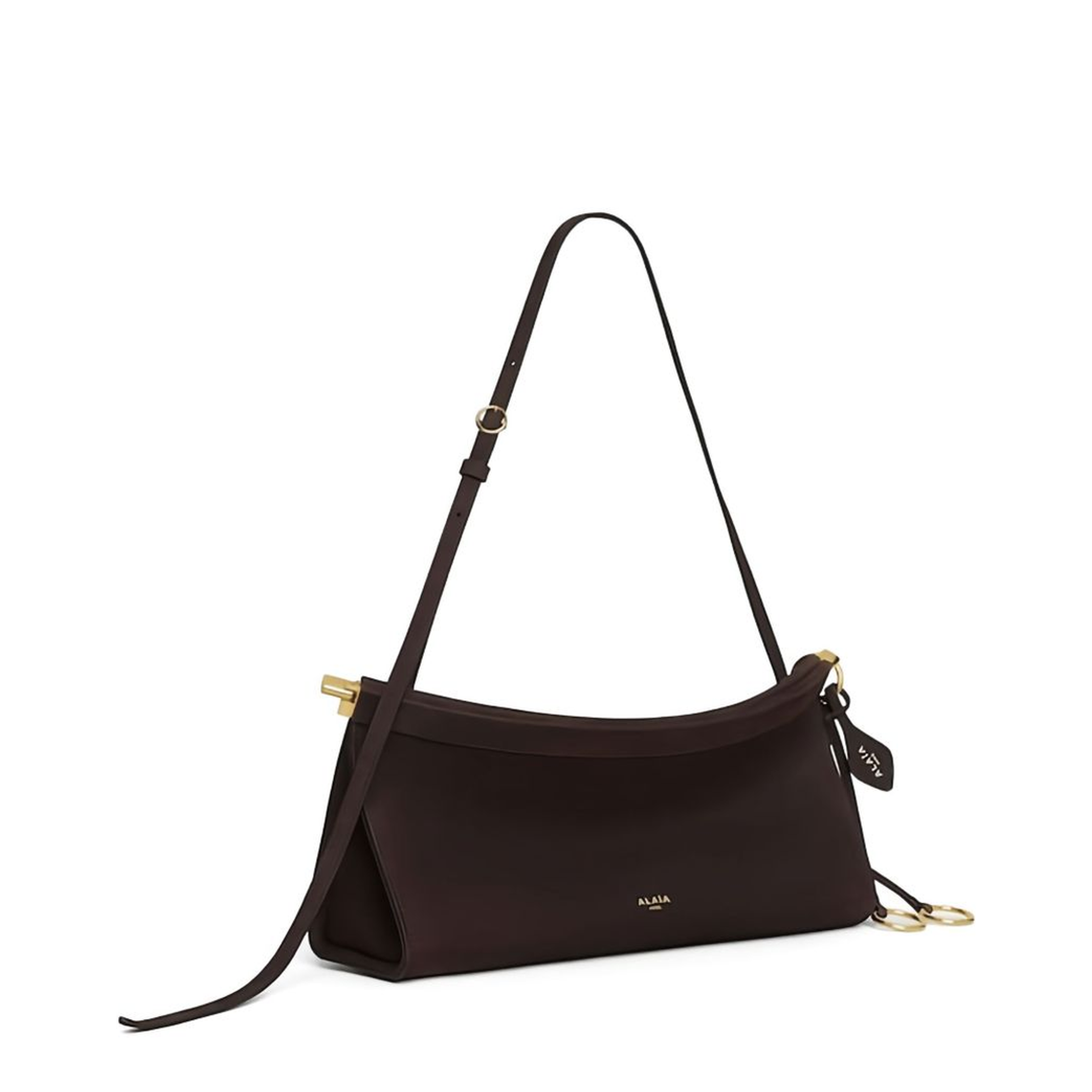 Le Click East West Medium Nubuck Shoulder Bag - Anthracite - Image 2