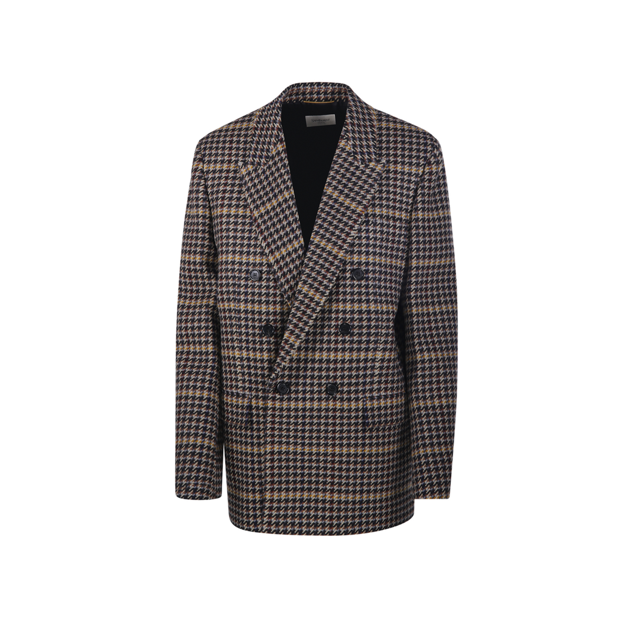 Brown Double-Breasted Jacket with Notched Revers - Image 1