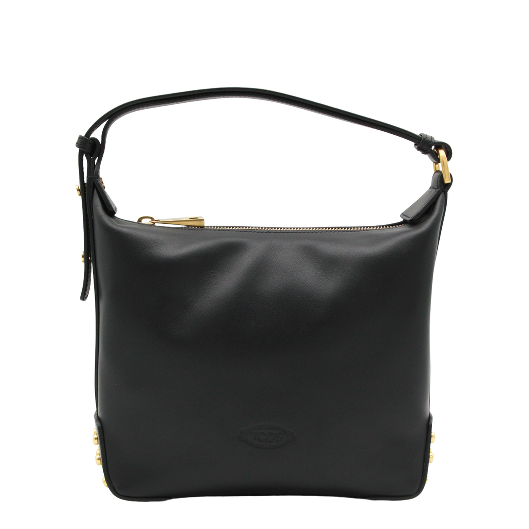 Metal Dots Calfskin Leather Mini Bag - Black - Image 1